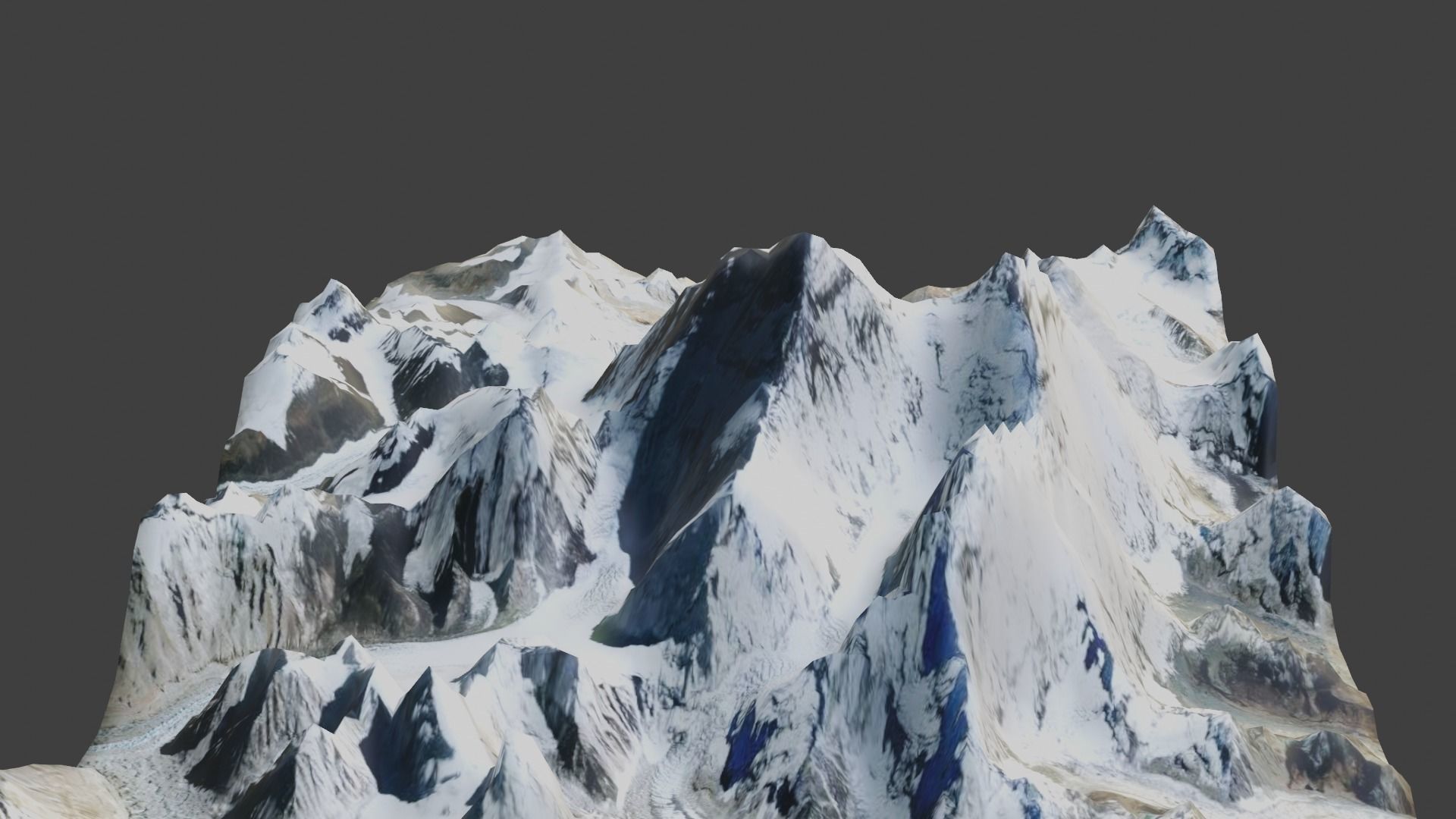 Everest Mountain Low-poly 3D model_1