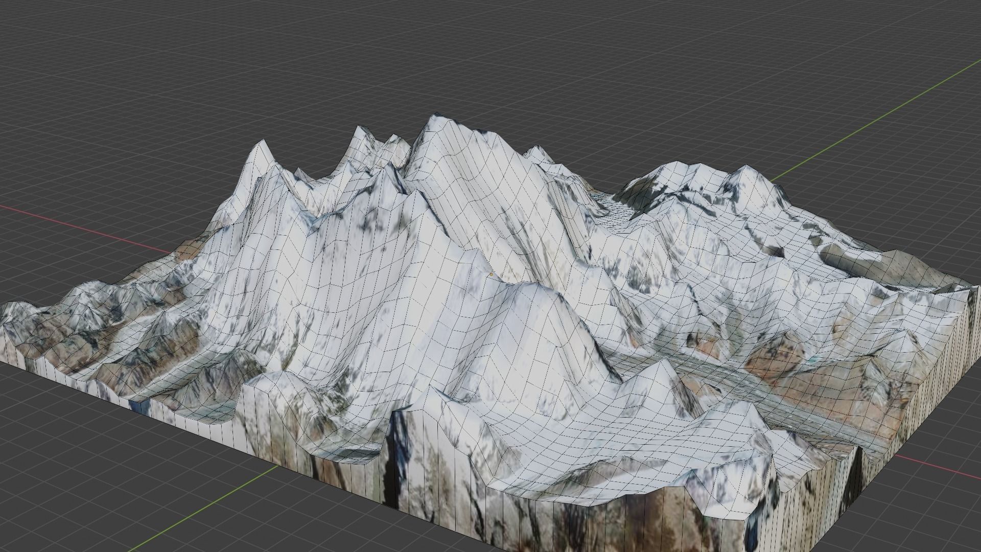Everest Mountain Low-poly 3D model_8