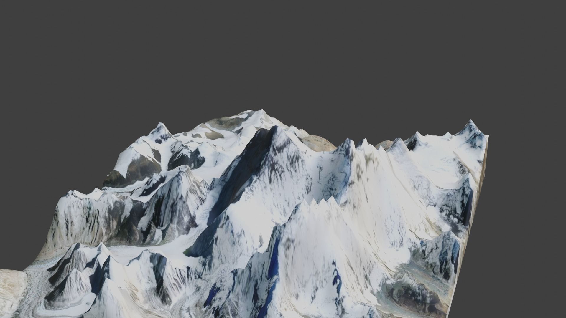 Everest Mountain Low-poly 3D model_6