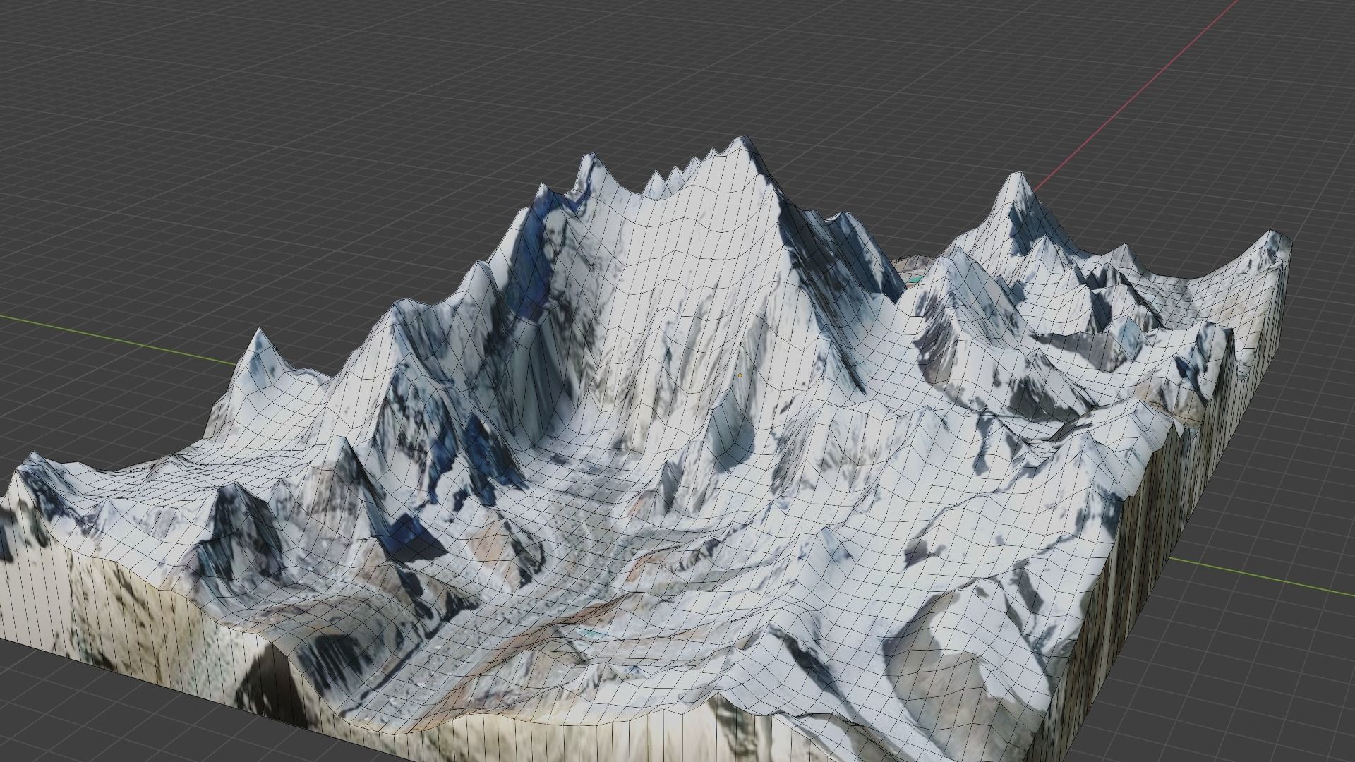 Everest Mountain Low-poly 3D model_7