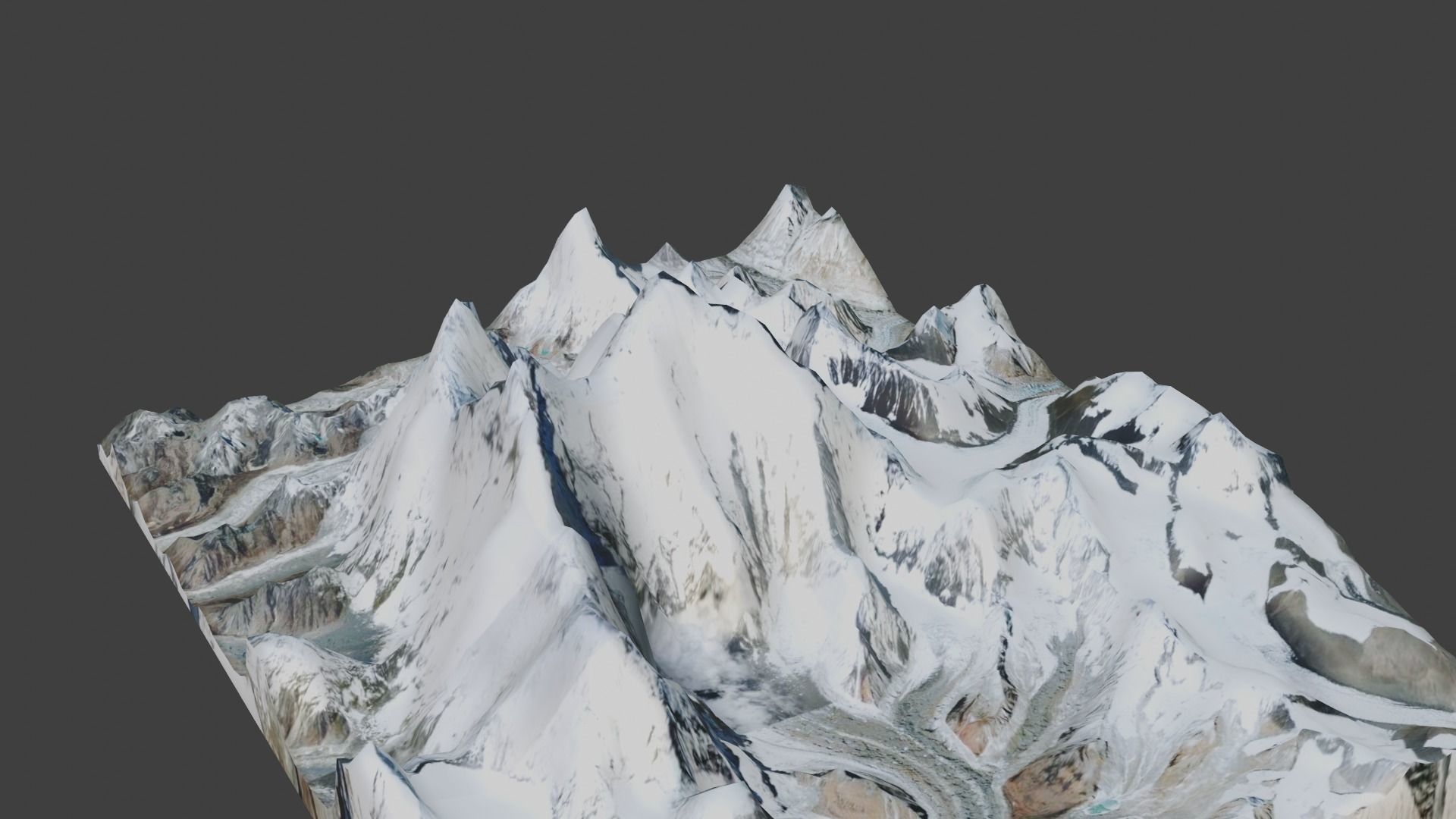 Everest Mountain Low-poly 3D model_4