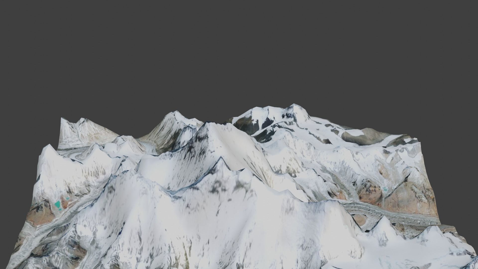 Everest Mountain Low-poly 3D model_5