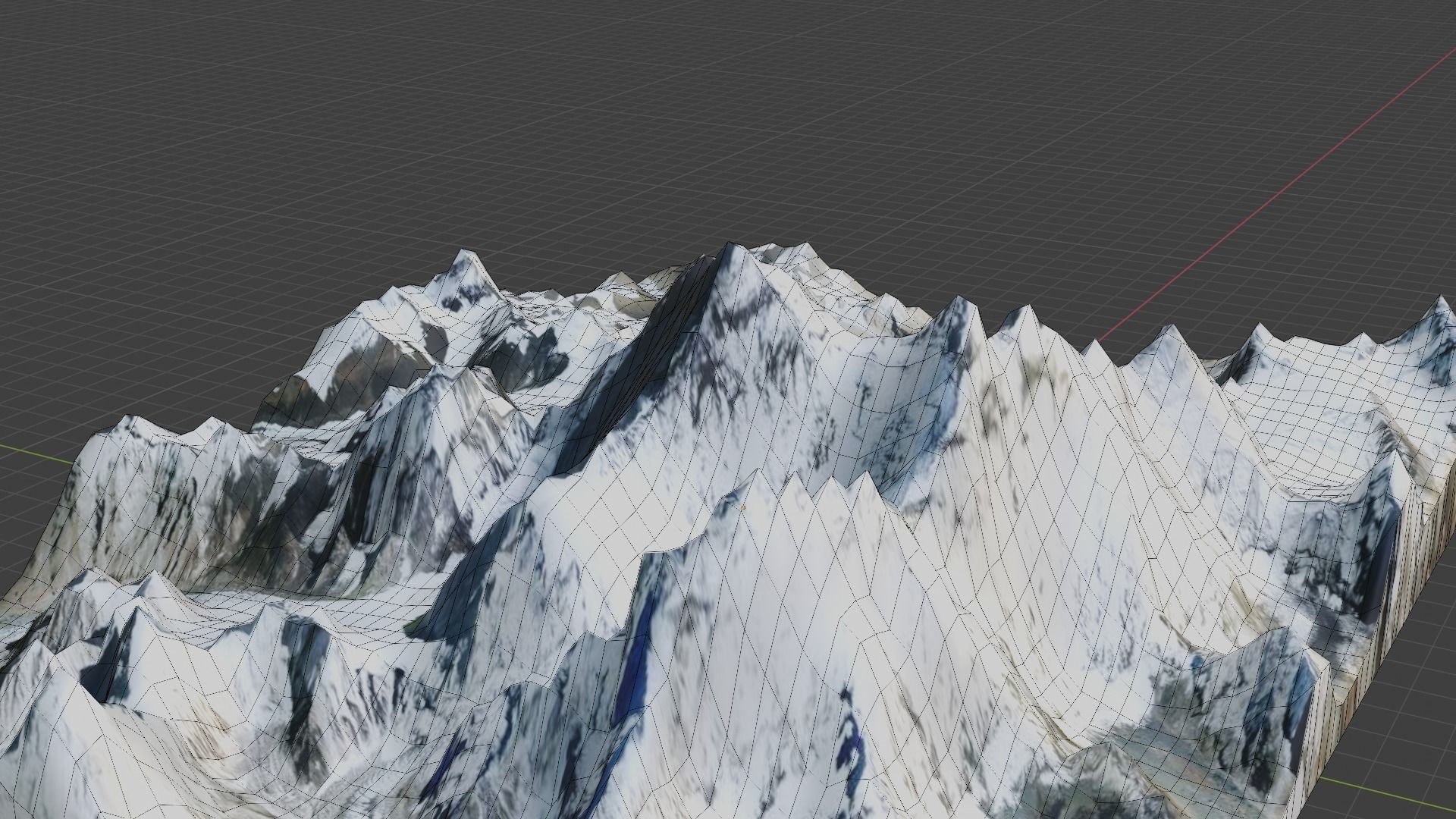 Everest Mountain Low-poly 3D model_9