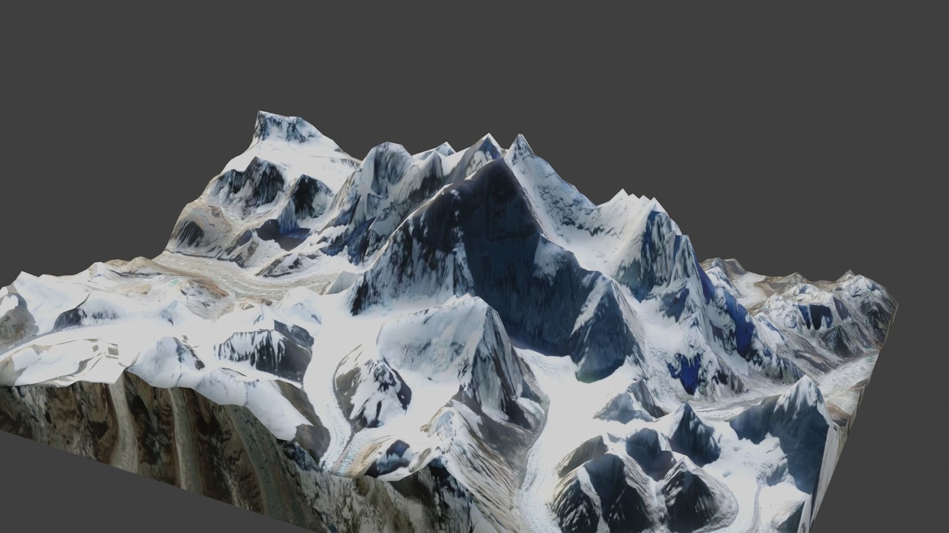 Everest Mountain Low-poly 3D model_2