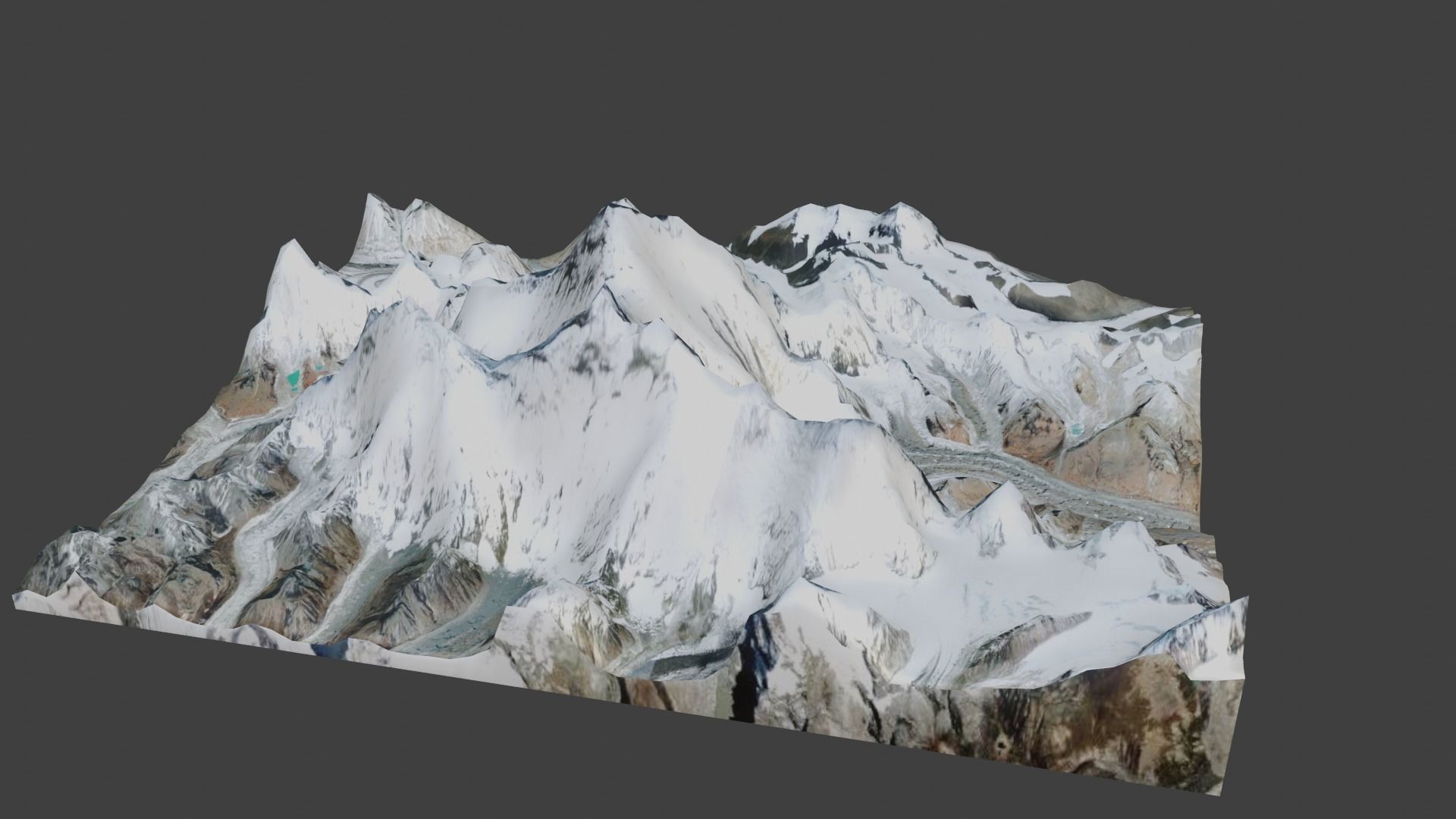Everest Mountain Low-poly 3D model_11