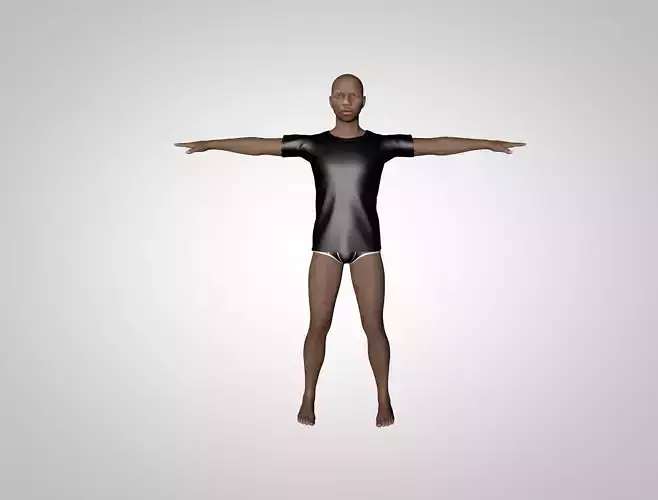 African Model man in swimsuit 3D model African Model man in swimsuit 3D model