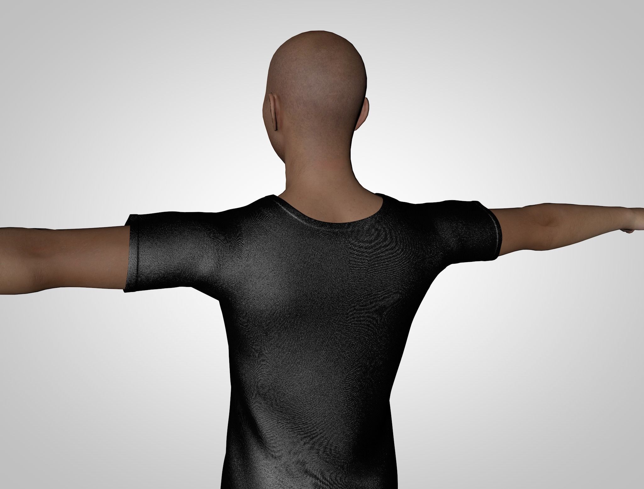 African Model man in swimsuit 3D model_8