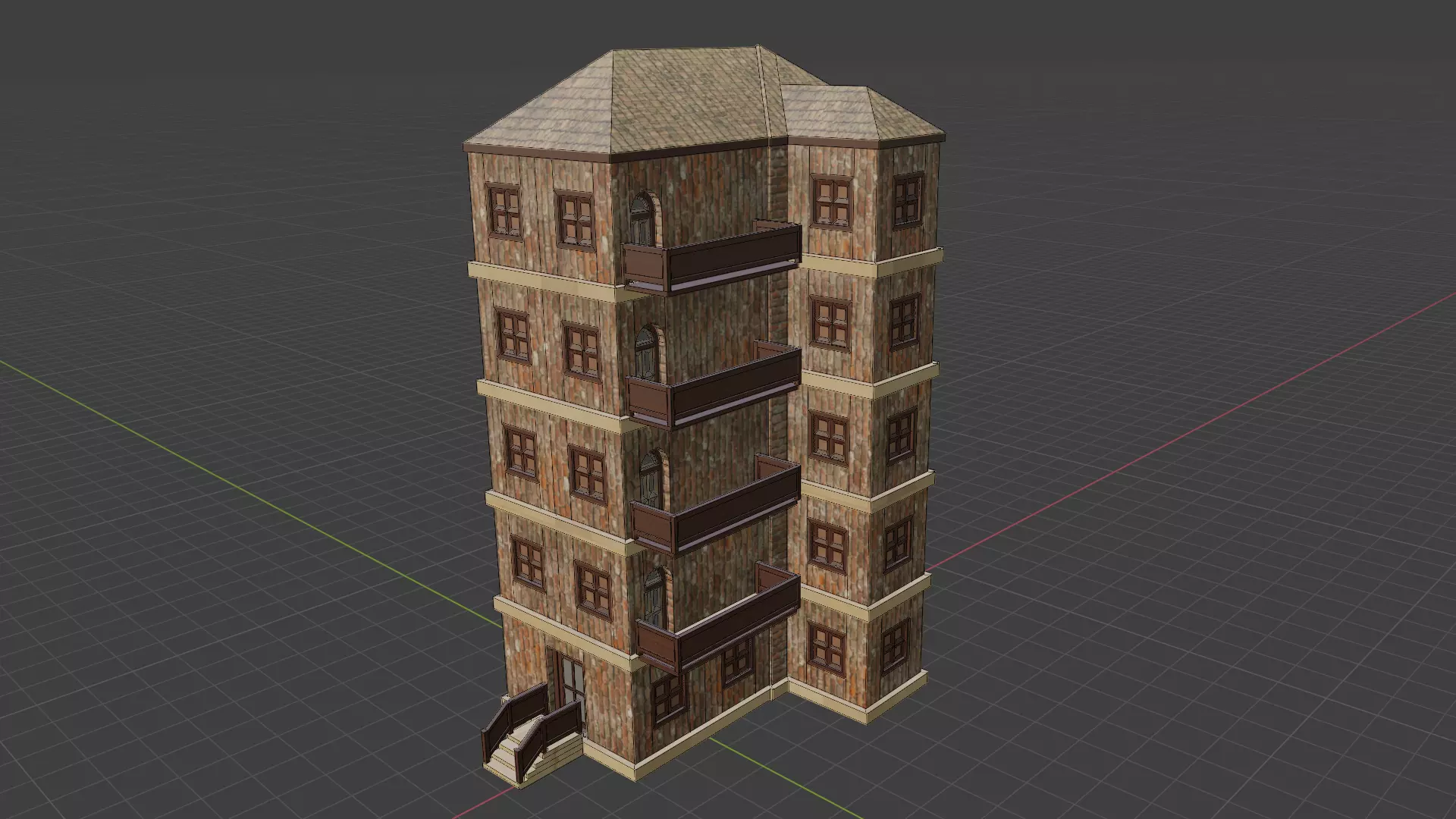 House Model 29 Low-poly 3D model_0