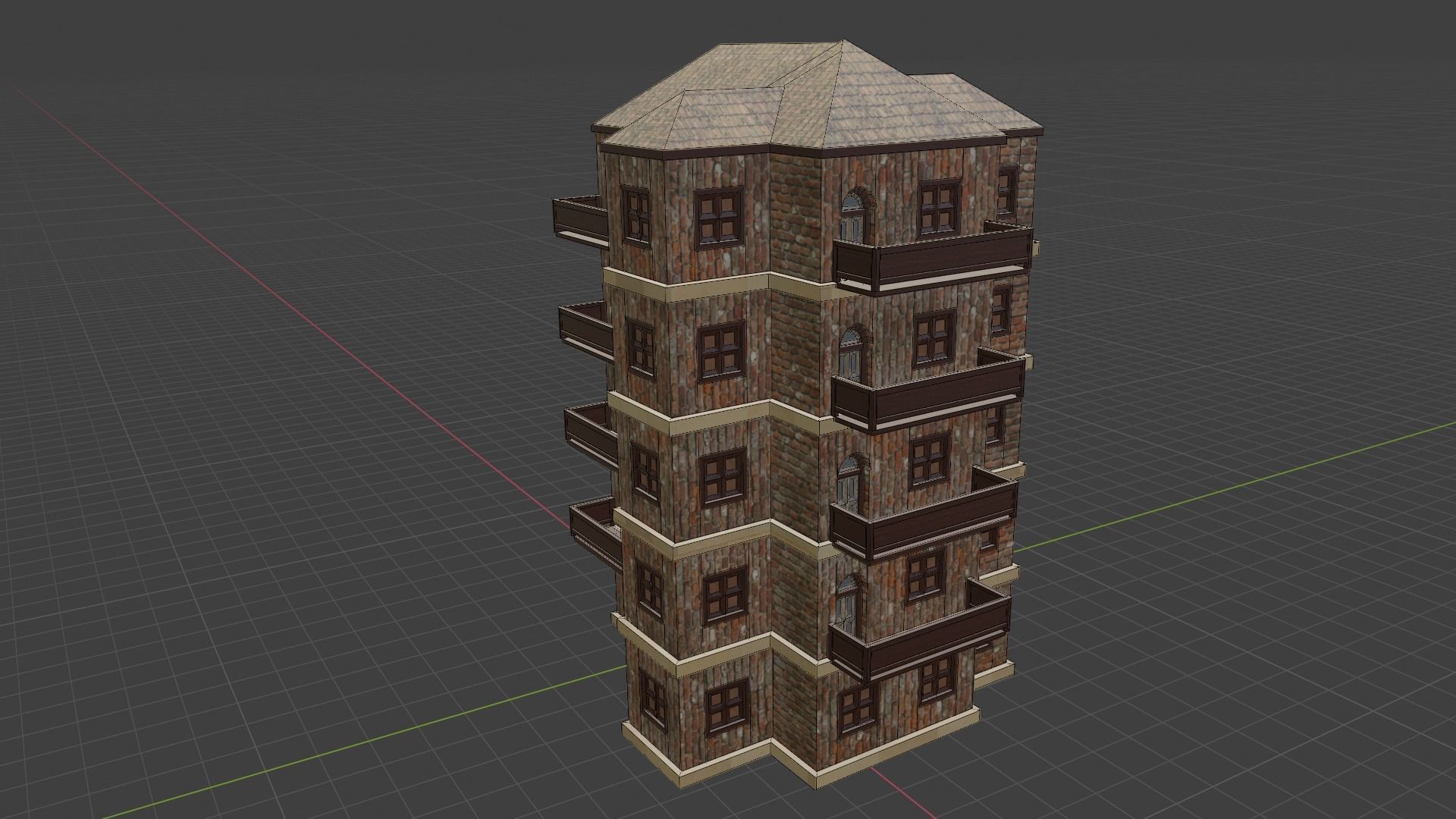 House Model 29 Low-poly 3D model_9