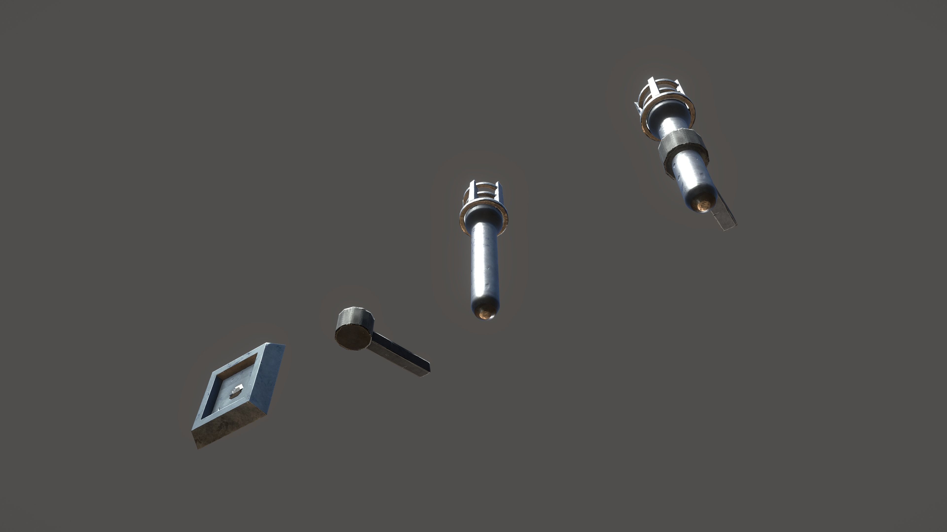 Stylized PBR Torch Small Pack Low-poly 3D model_13