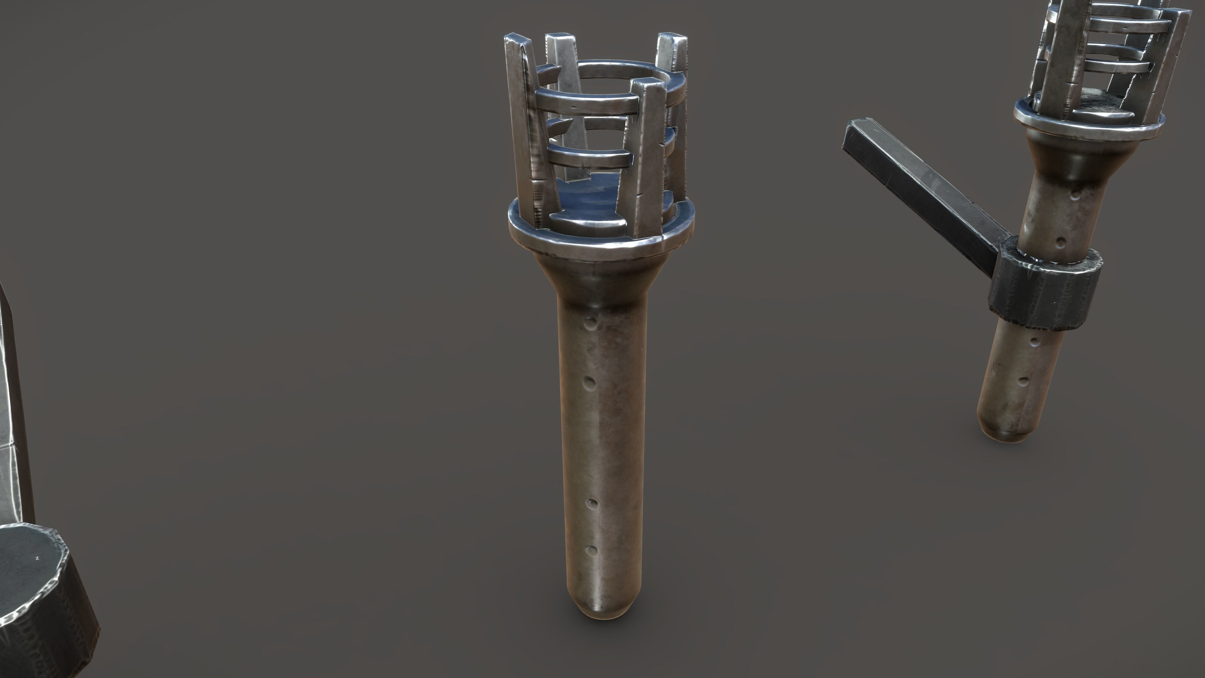 Stylized PBR Torch Small Pack Low-poly 3D model_11