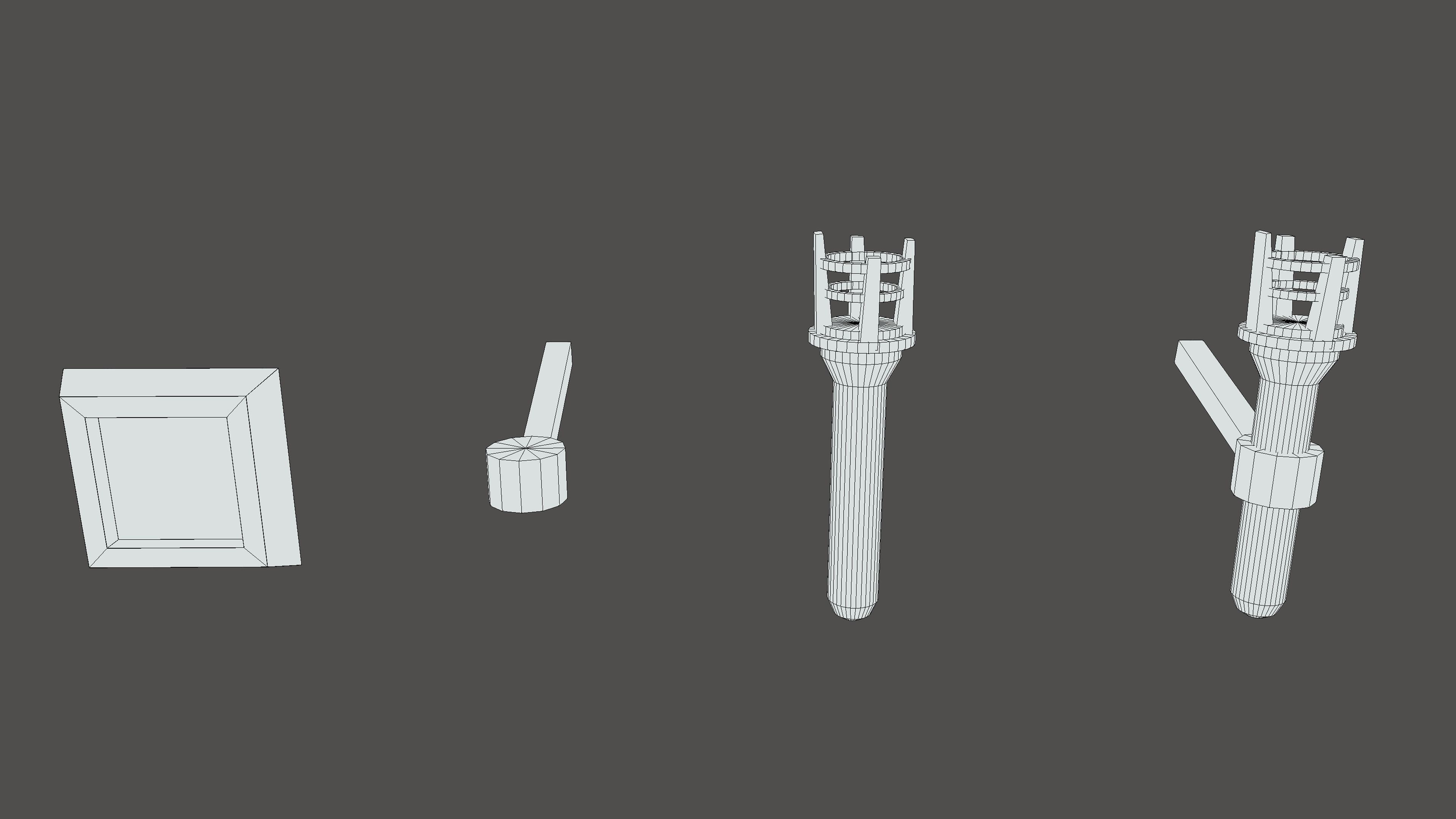 Stylized PBR Torch Small Pack Low-poly 3D model_3