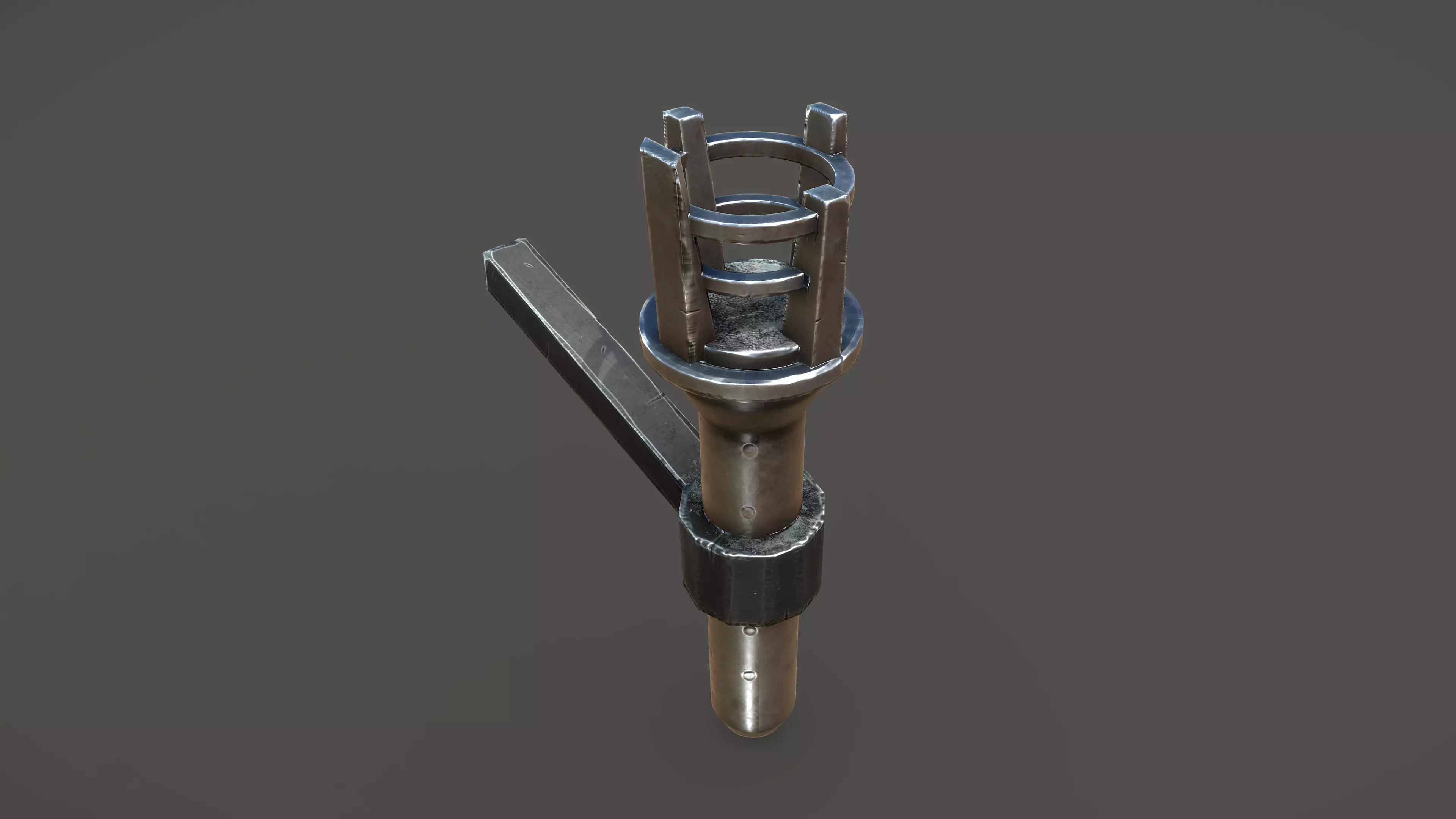 Stylized PBR Torch Small Pack Low-poly 3D model_0