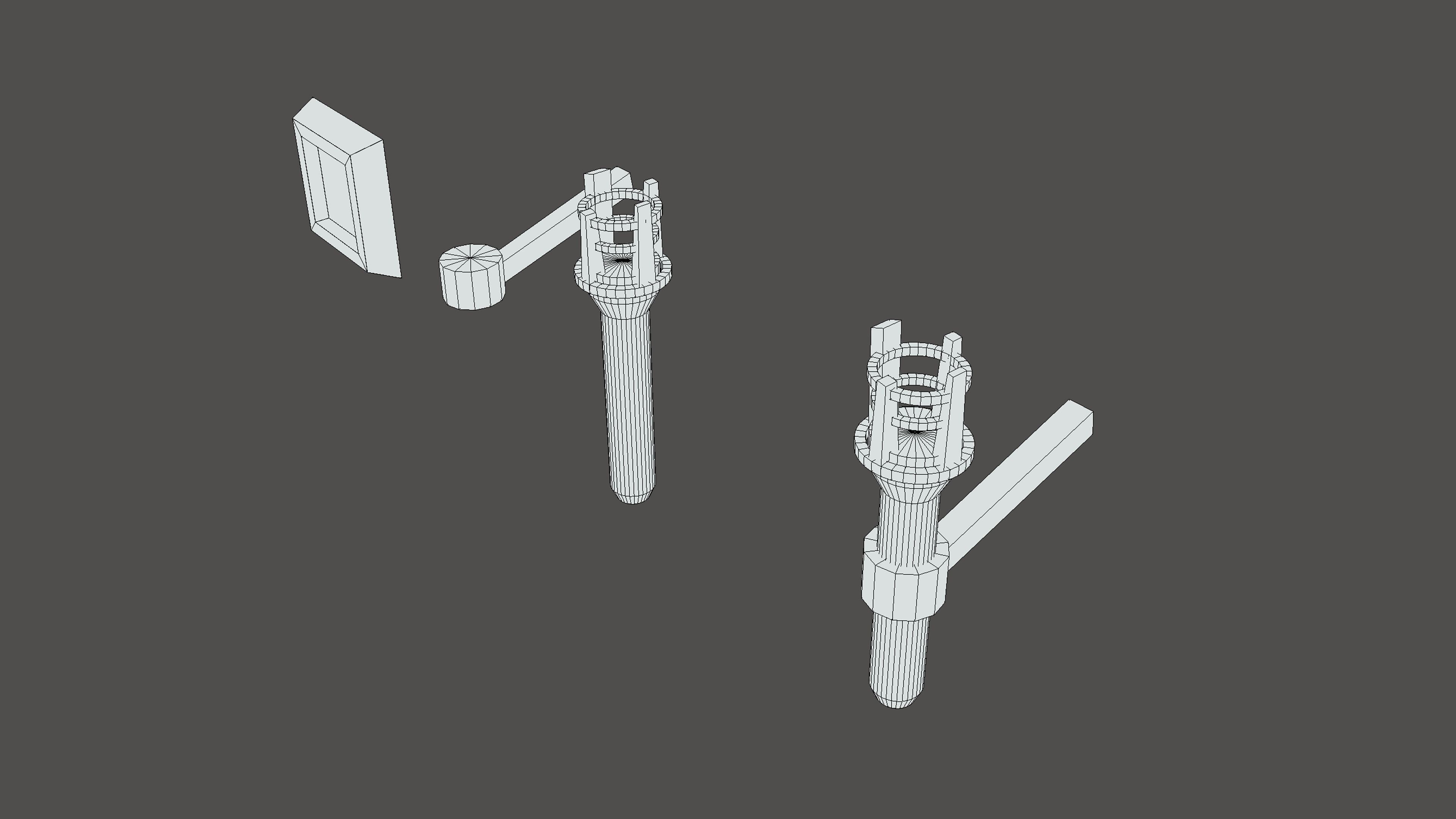 Stylized PBR Torch Small Pack Low-poly 3D model_8