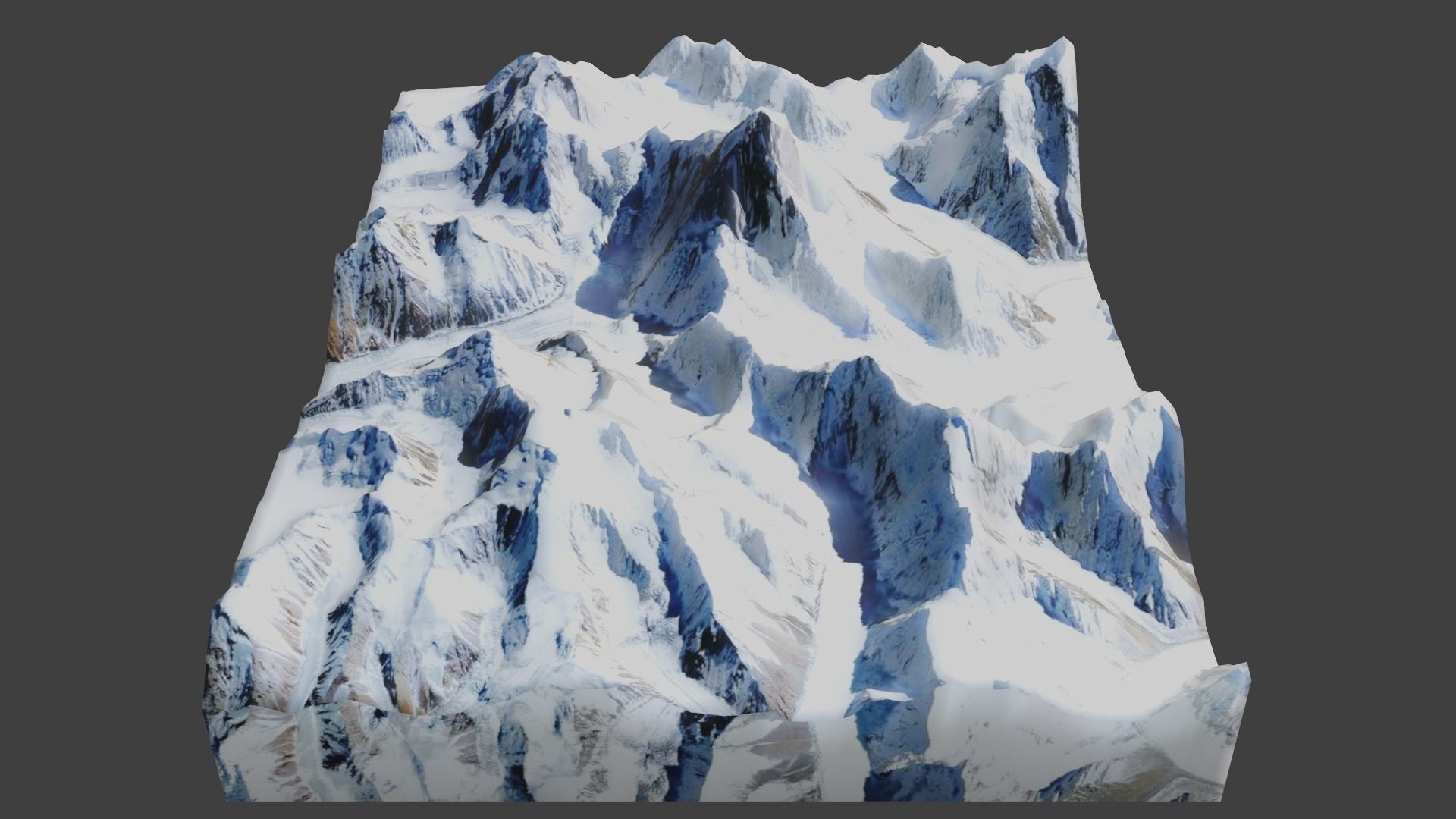 K2 Mountain Low-poly 3D model_13
