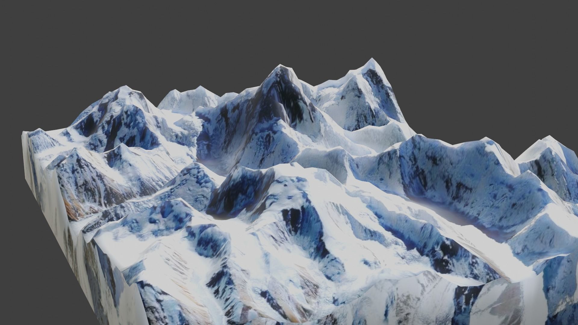 K2 Mountain Low-poly 3D model_19