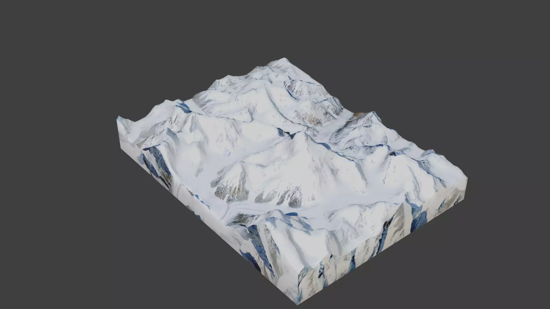 K2 Mountain Low-poly 3D model_0