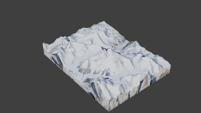 K2 Mountain Low-poly 3D model