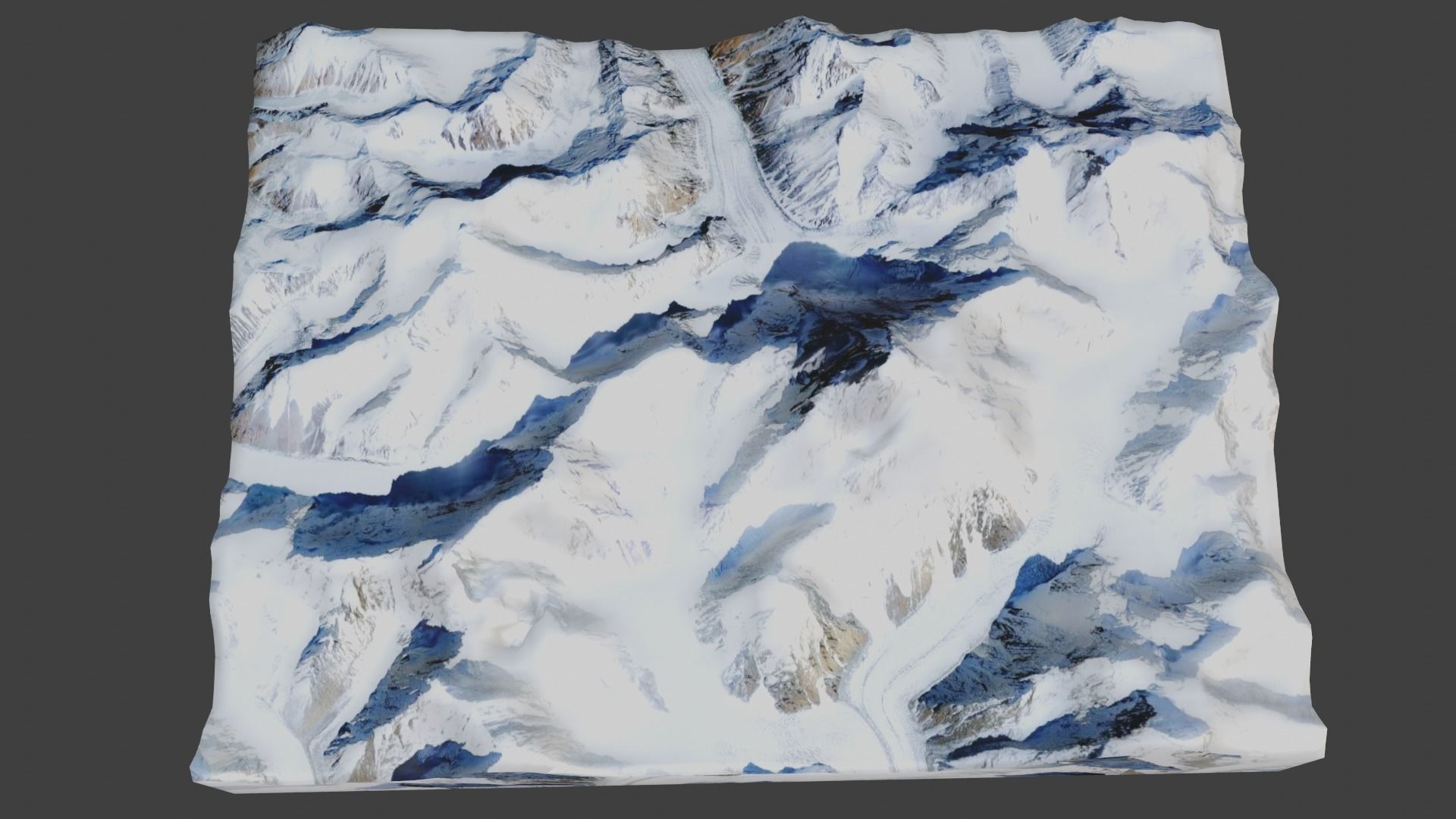 K2 Mountain Low-poly 3D model_14