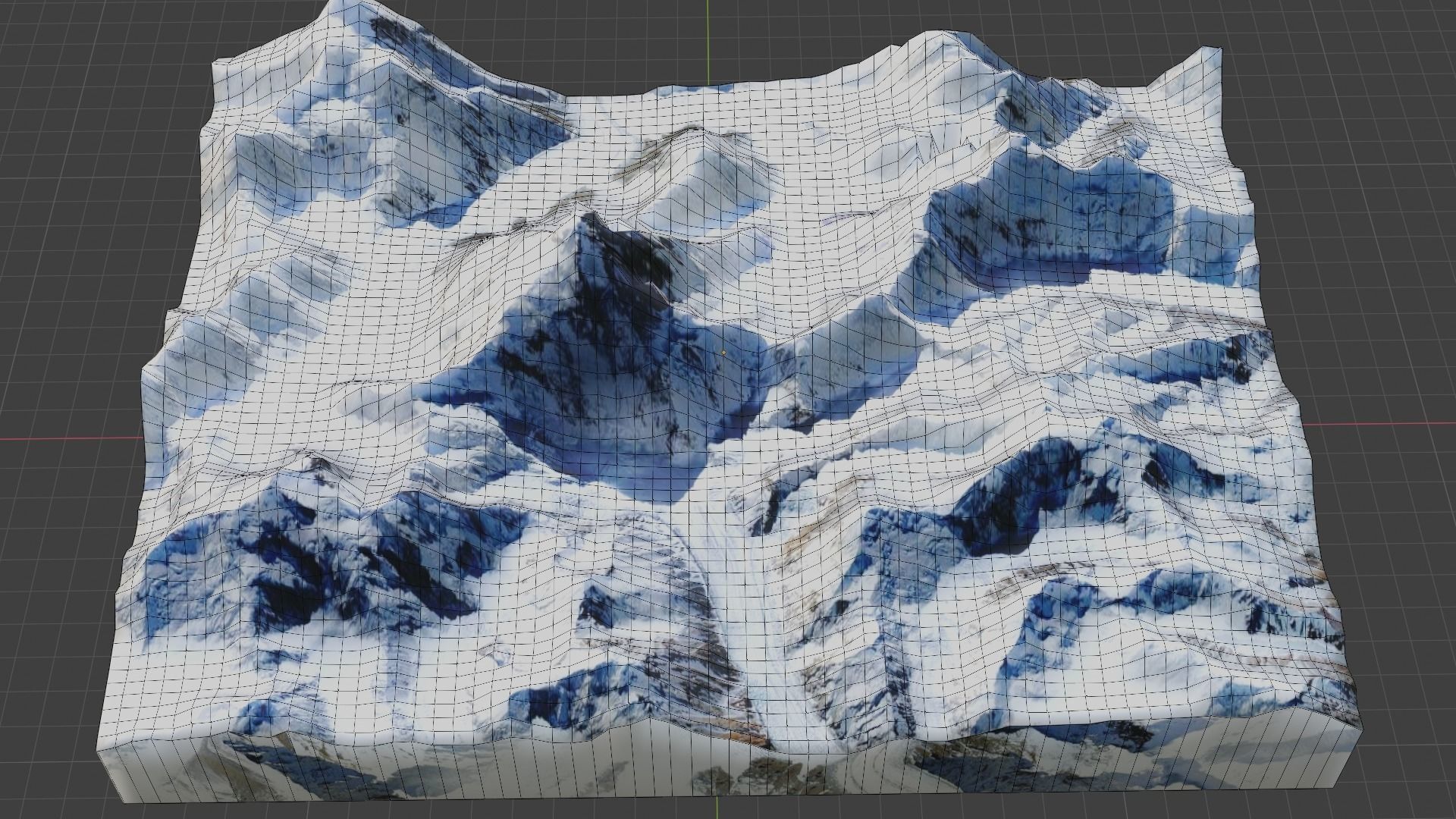 K2 Mountain Low-poly 3D model_10
