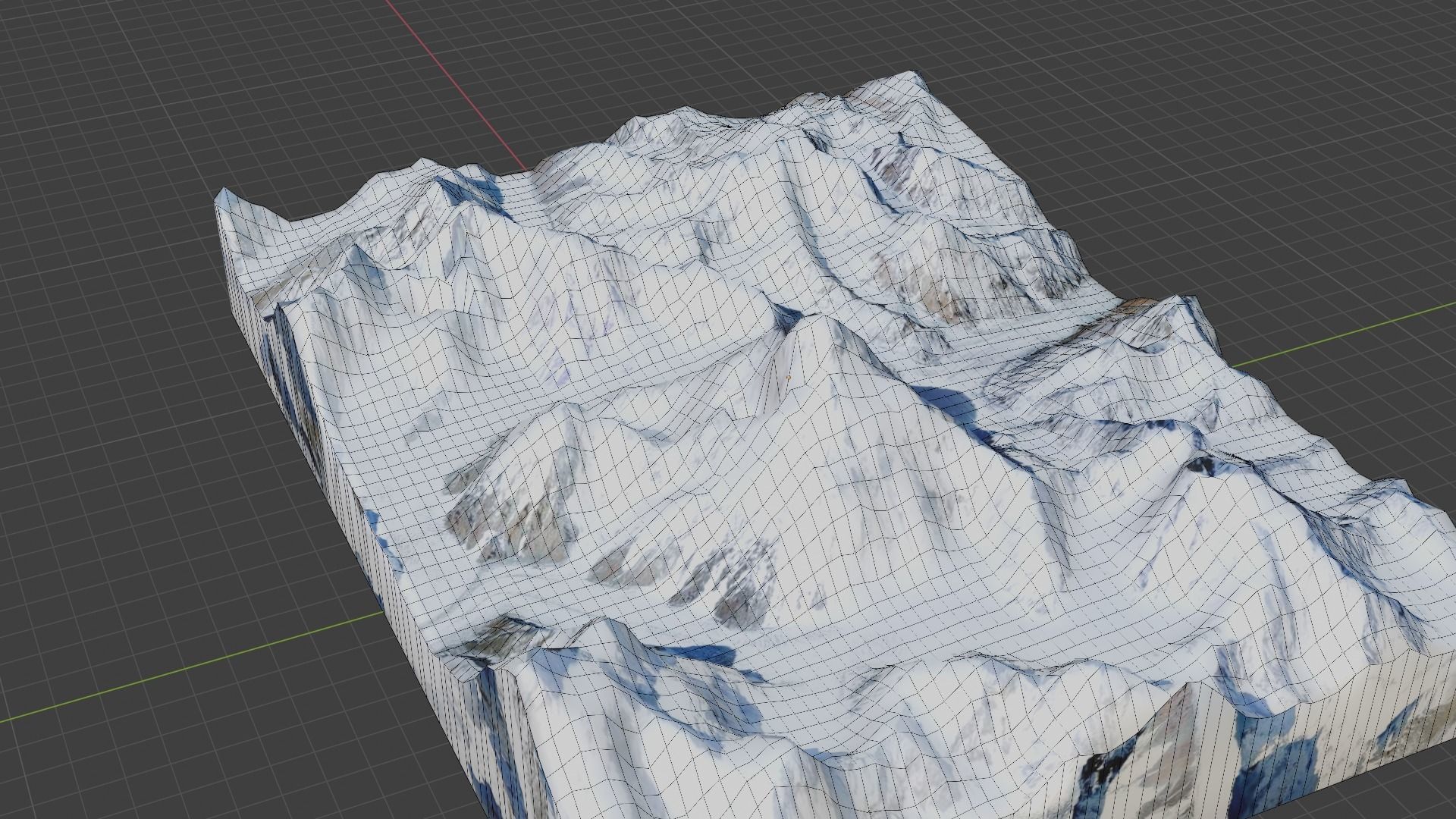 K2 Mountain Low-poly 3D model_8