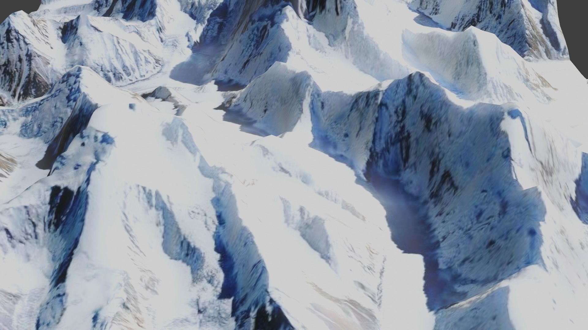 K2 Mountain Low-poly 3D model_5