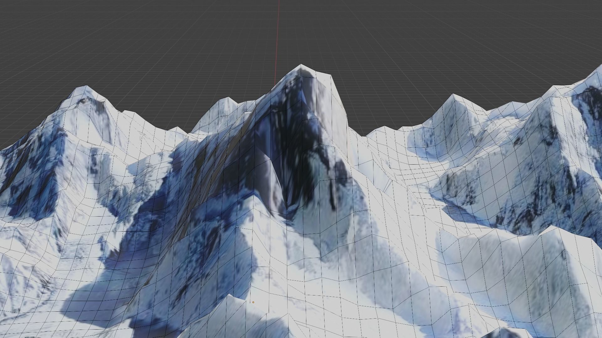 K2 Mountain Low-poly 3D model_9