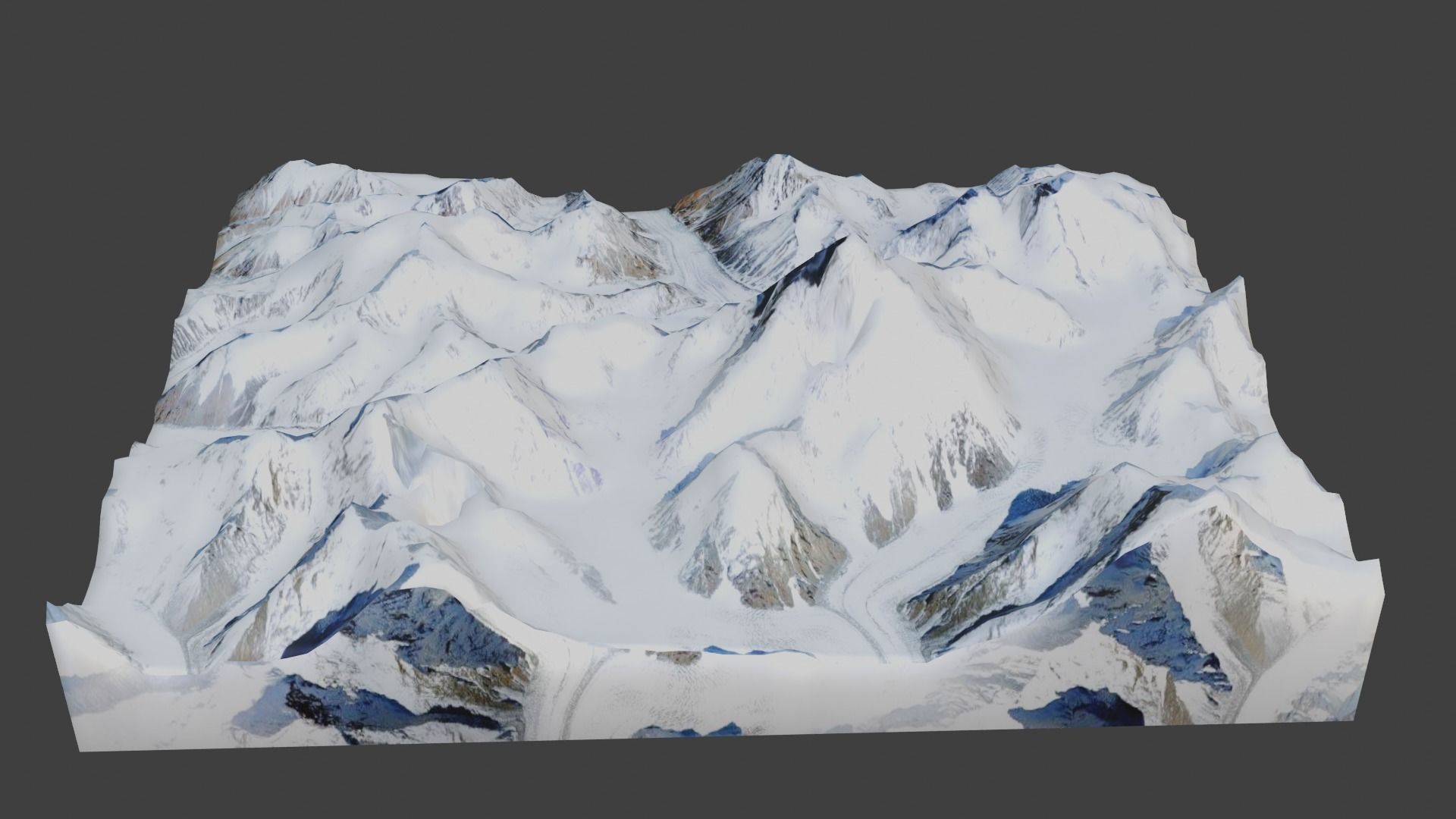 K2 Mountain Low-poly 3D model_11