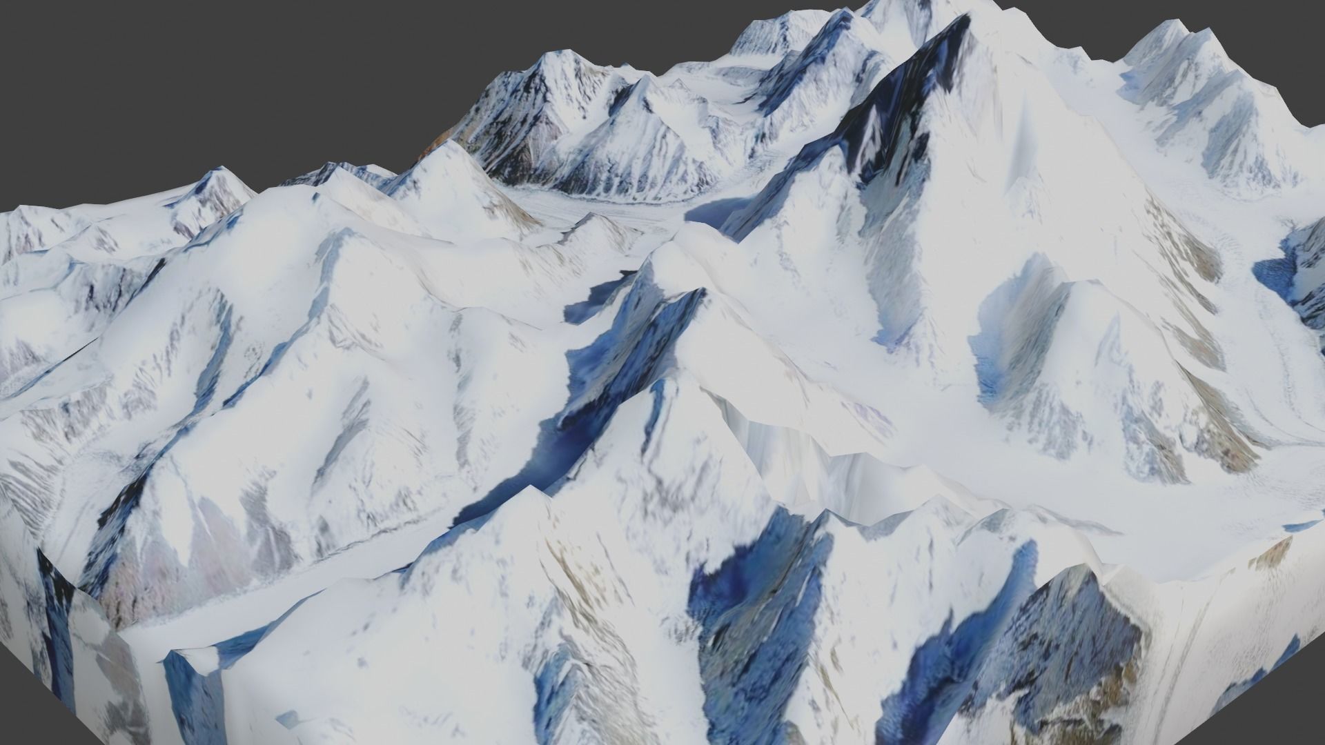 K2 Mountain Low-poly 3D model_18