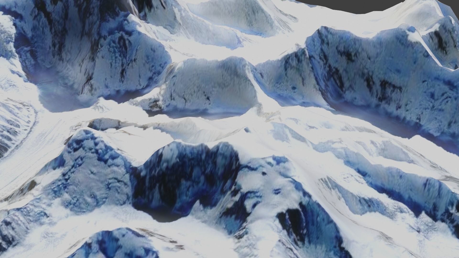 K2 Mountain Low-poly 3D model_6