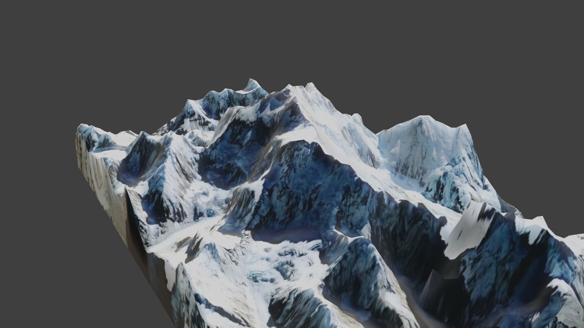 Kangchenjunga Mountain 3D model_5