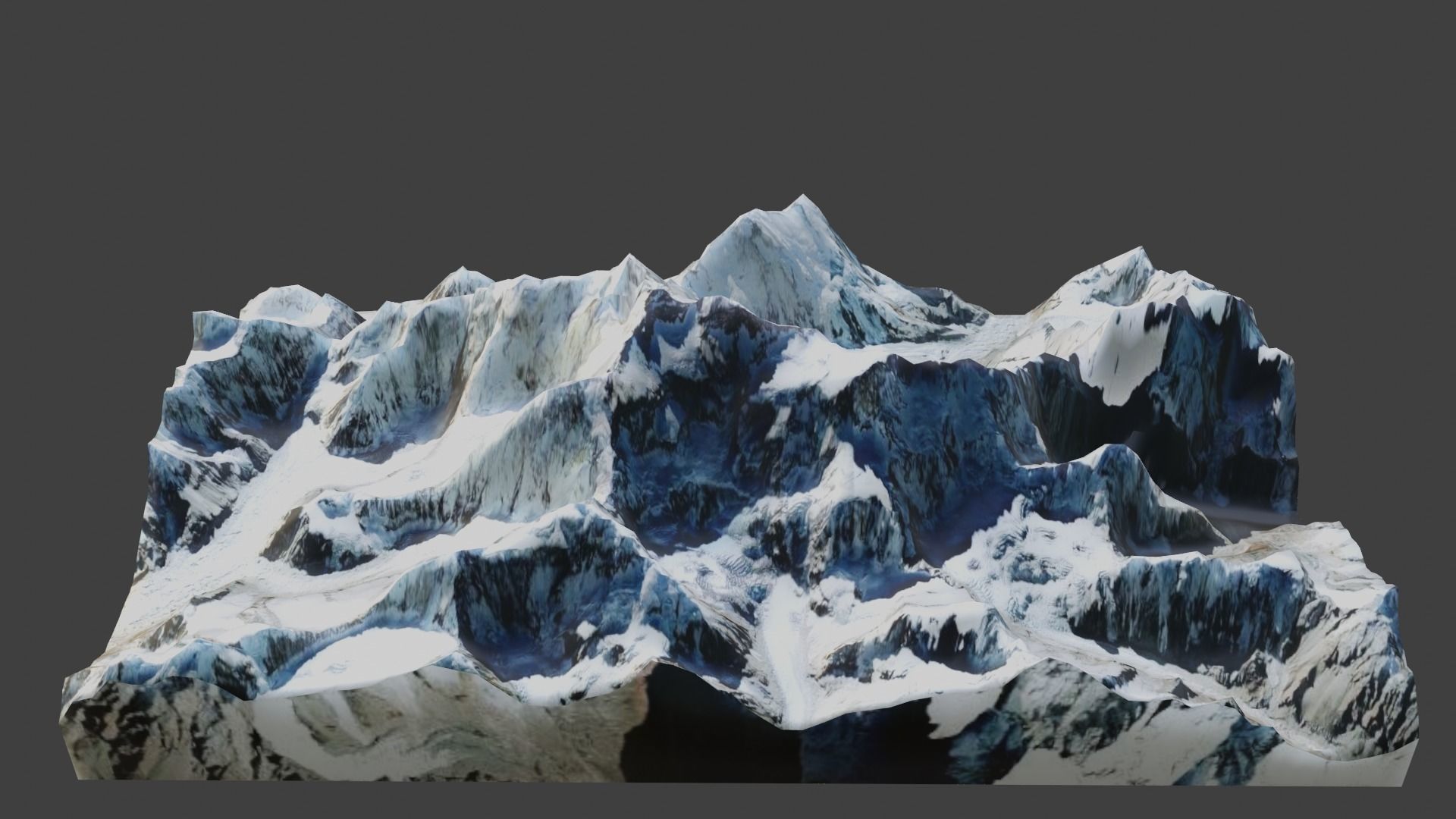 Kangchenjunga Mountain 3D model_1