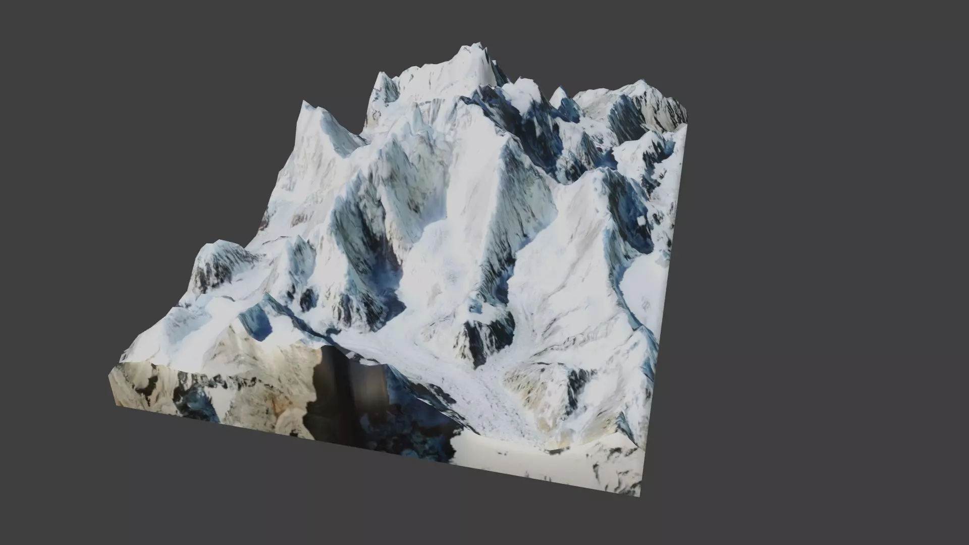 Kangchenjunga Mountain 3D model_0