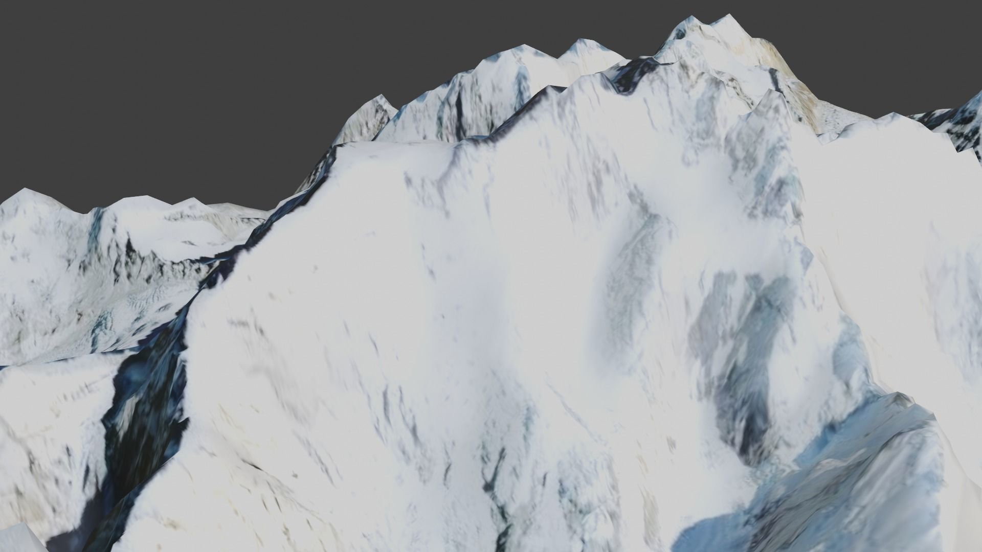 Kangchenjunga Mountain 3D model_4