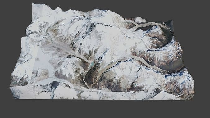  Makalu Mountain Low-poly 3D model