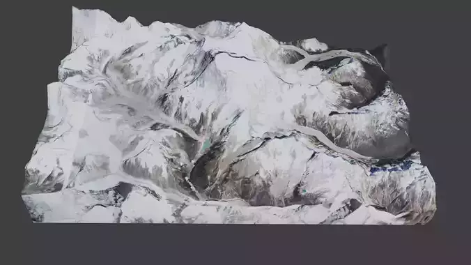  Makalu Mountain Low-poly 3D model