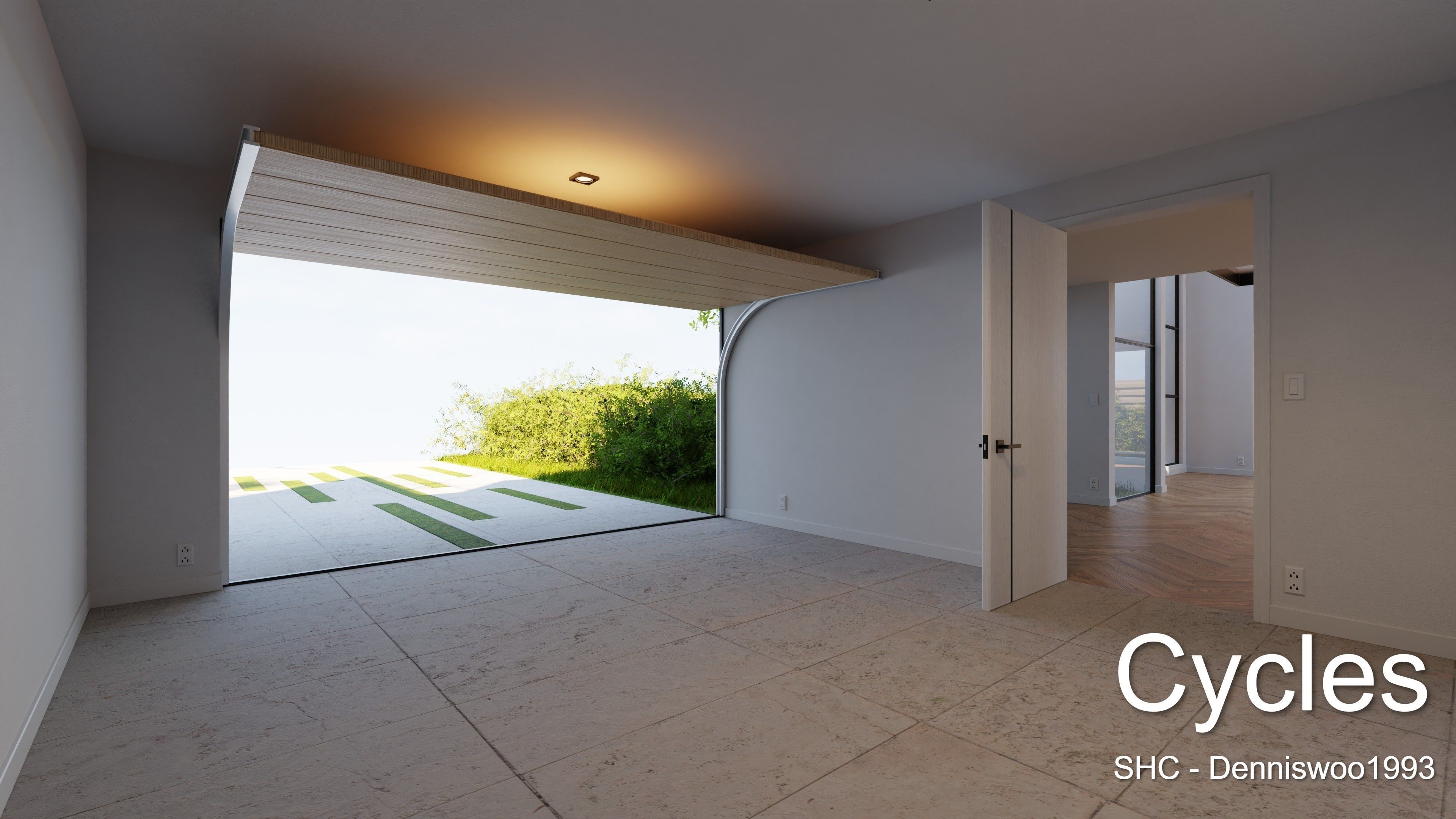 Modern villa 2021 Blender Eevee and Cycles 2 without furniture Low-poly 3D model_16