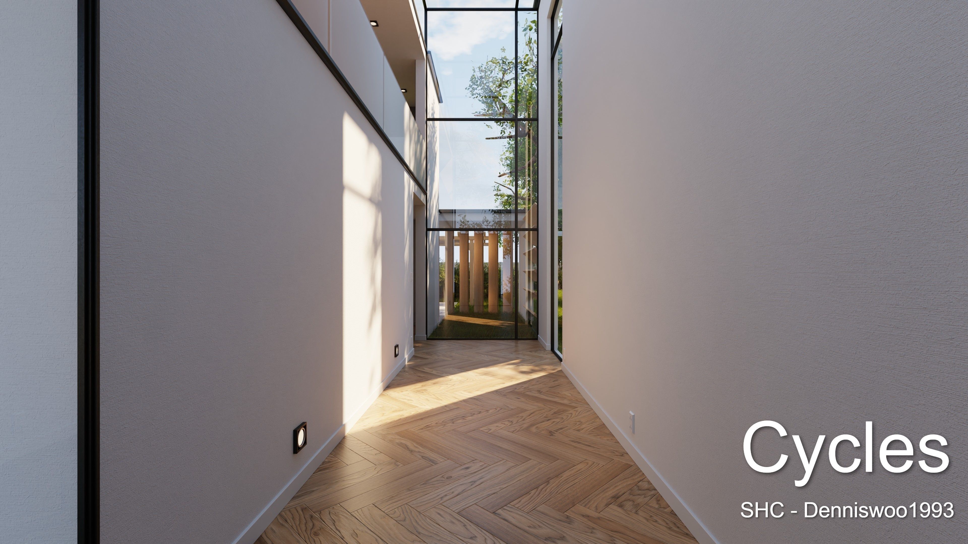 Modern villa 2021 Blender Eevee and Cycles 2 without furniture Low-poly 3D model_8