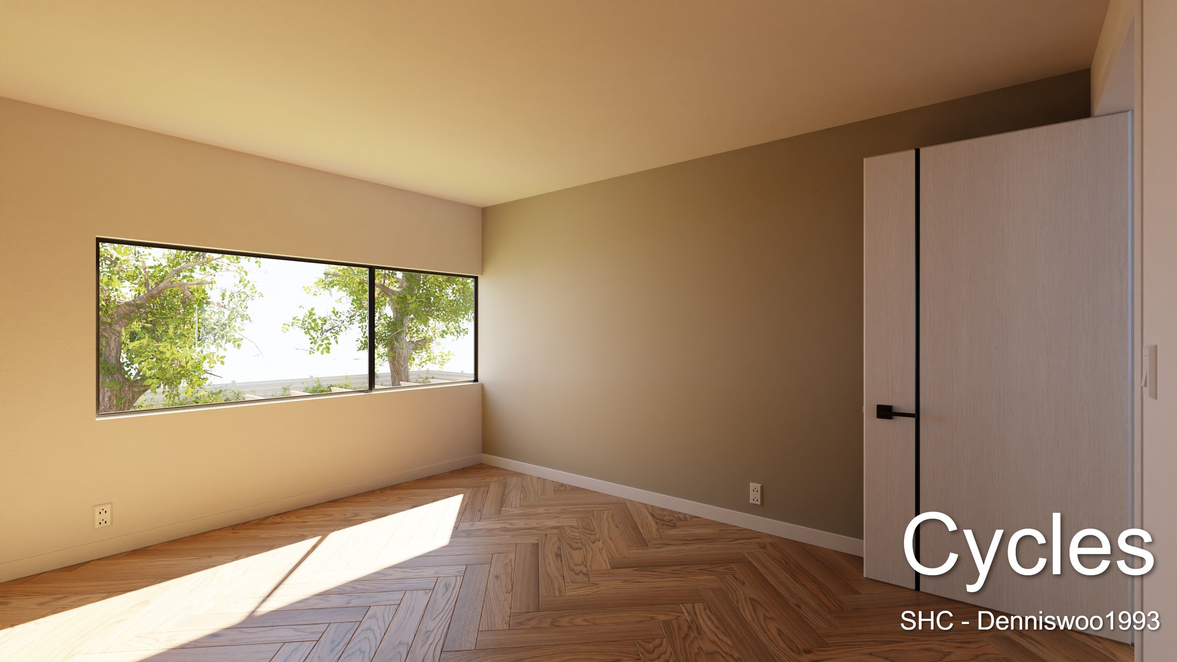 Modern villa 2021 Blender Eevee and Cycles 2 without furniture Low-poly 3D model_15