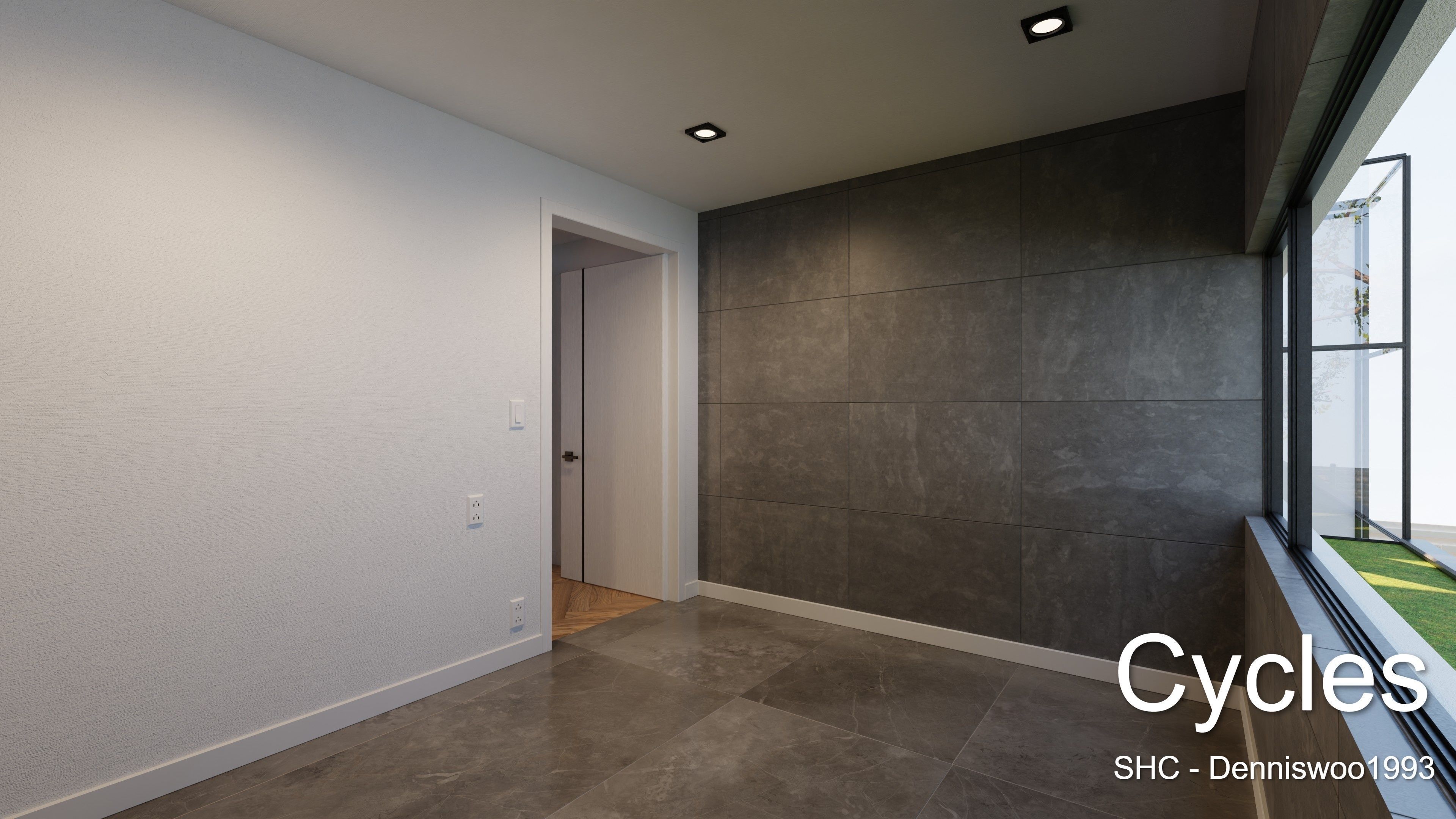 Modern villa 2021 Blender Eevee and Cycles 2 without furniture Low-poly 3D model_17