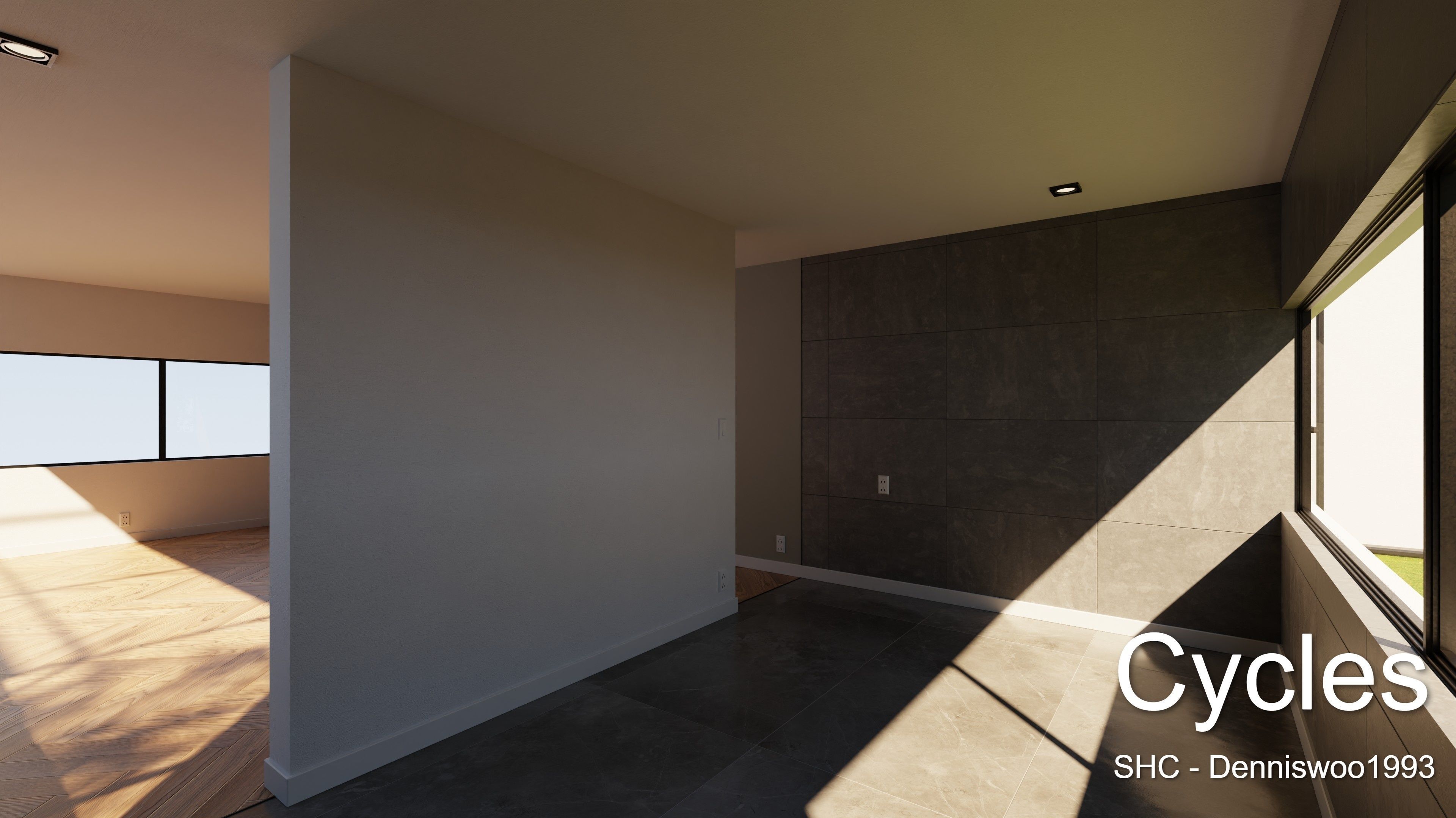 Modern villa 2021 Blender Eevee and Cycles 2 without furniture Low-poly 3D model_10