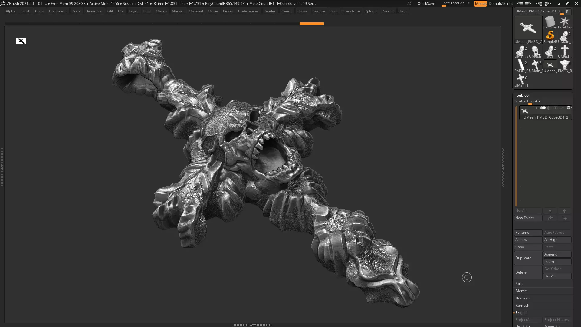 Skull cross Pendant 3d print model 17 3D print model_0