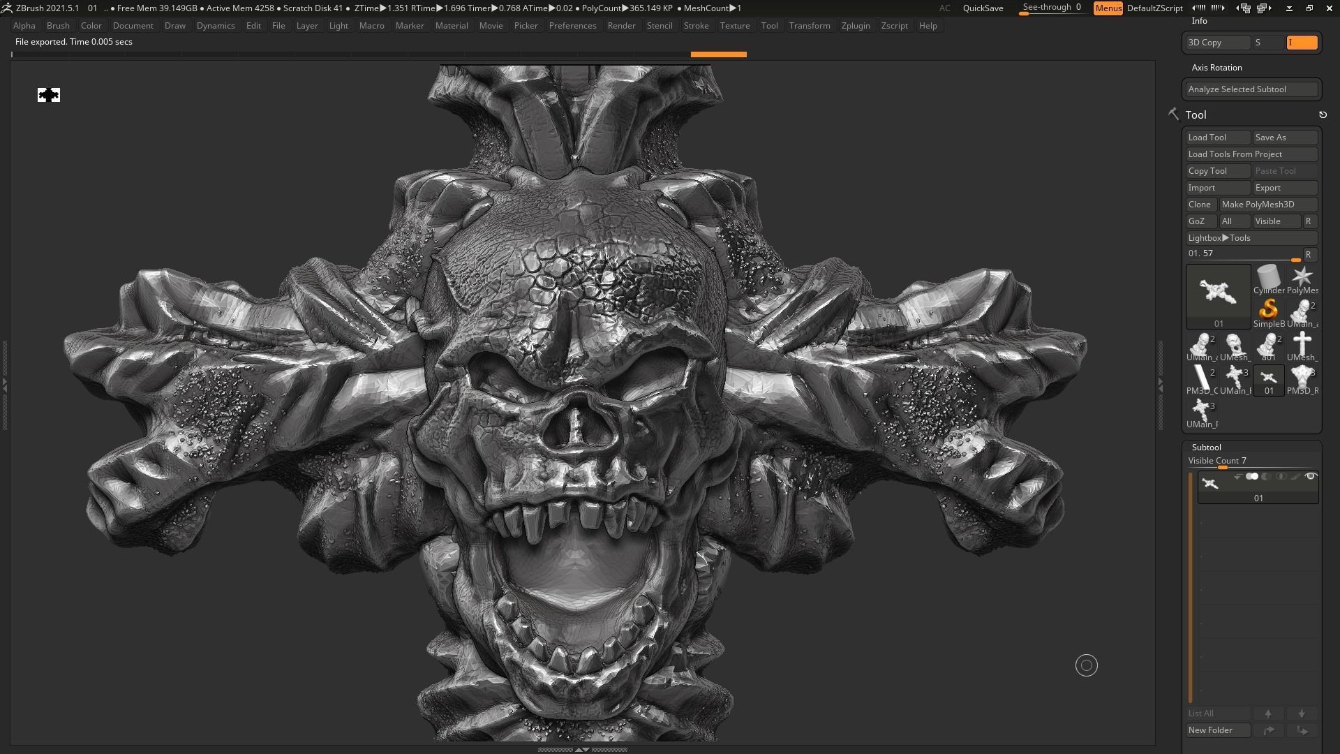 Skull cross Pendant 3d print model 17 3D print model_9