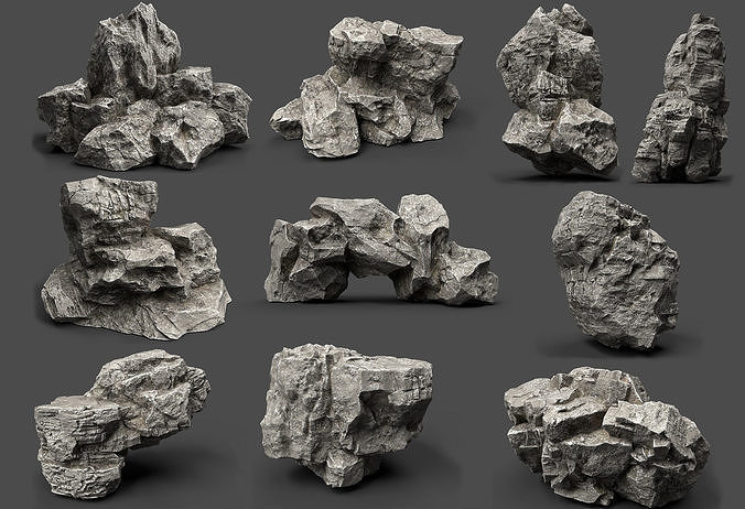 Rock Collection 018 Low-poly 3D model