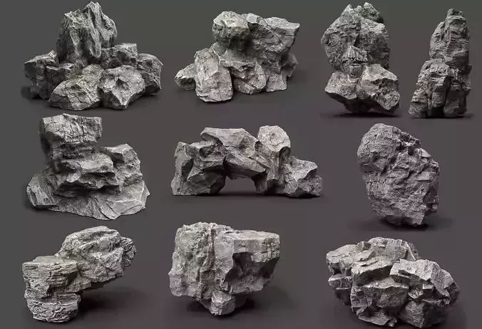 Rock Collection 018 Low-poly 3D model