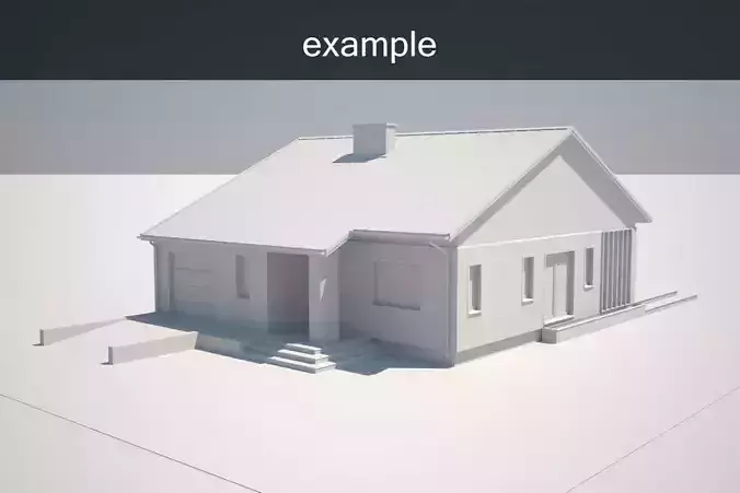 Example house model Free 3D model