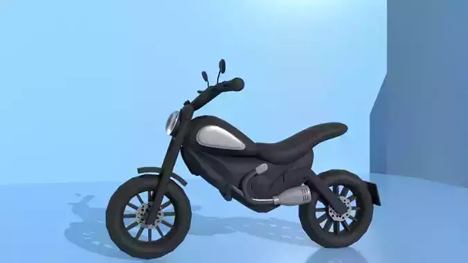 Low Poly Motorcycle