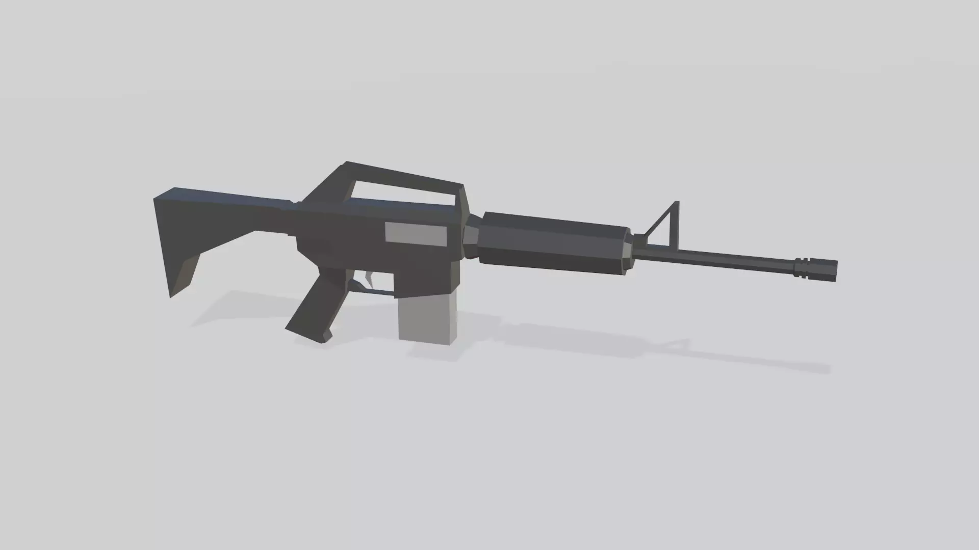Low-Poly AR-15 ar - rifle Low-poly 3D model_0