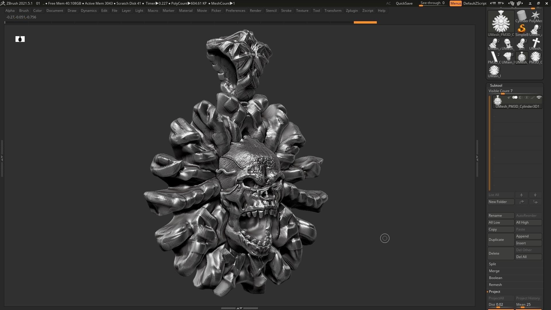 Skull Pendant 3d print model 18 3D print model_5