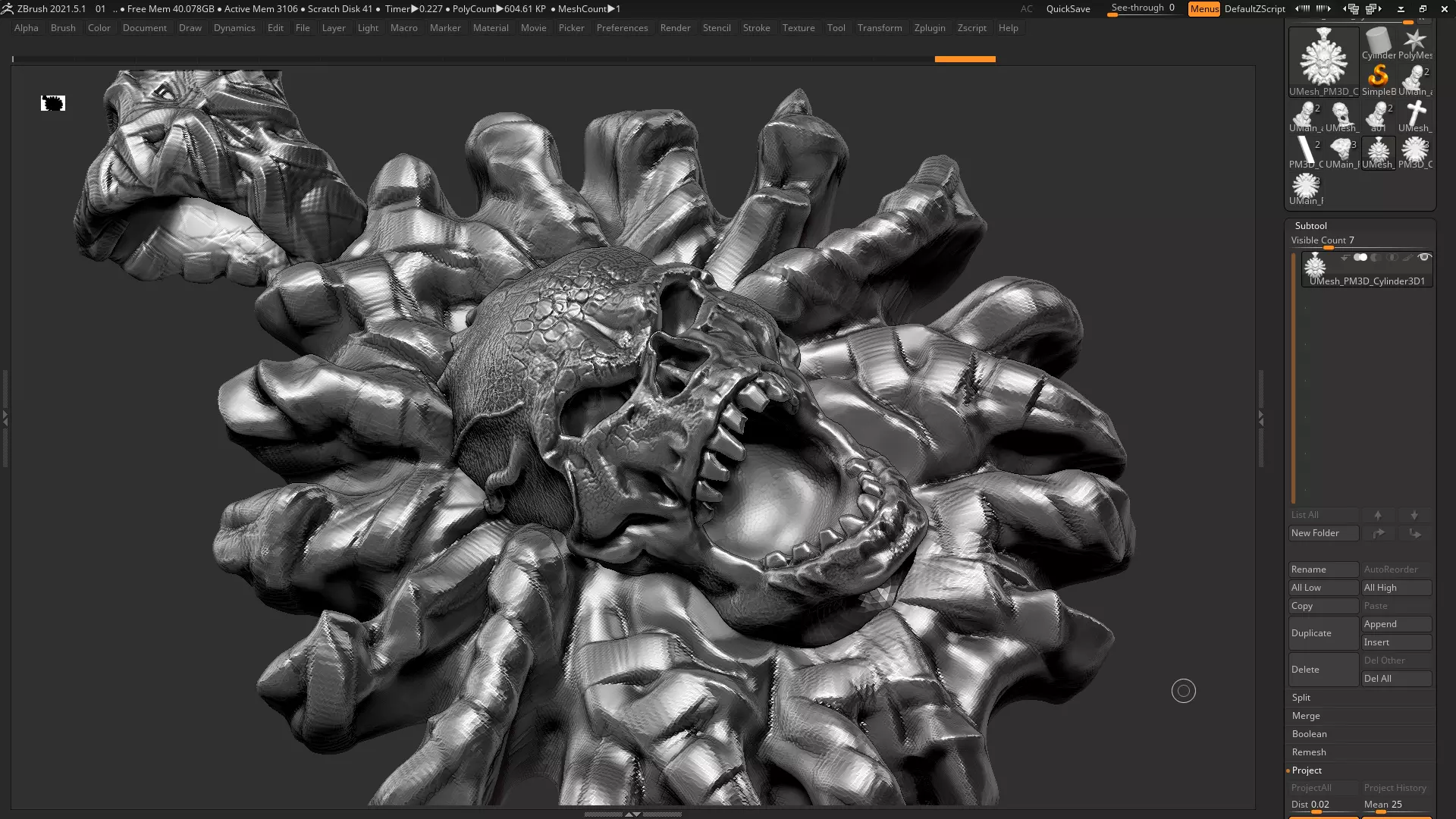 Skull Pendant 3d print model 18 3D print model_0